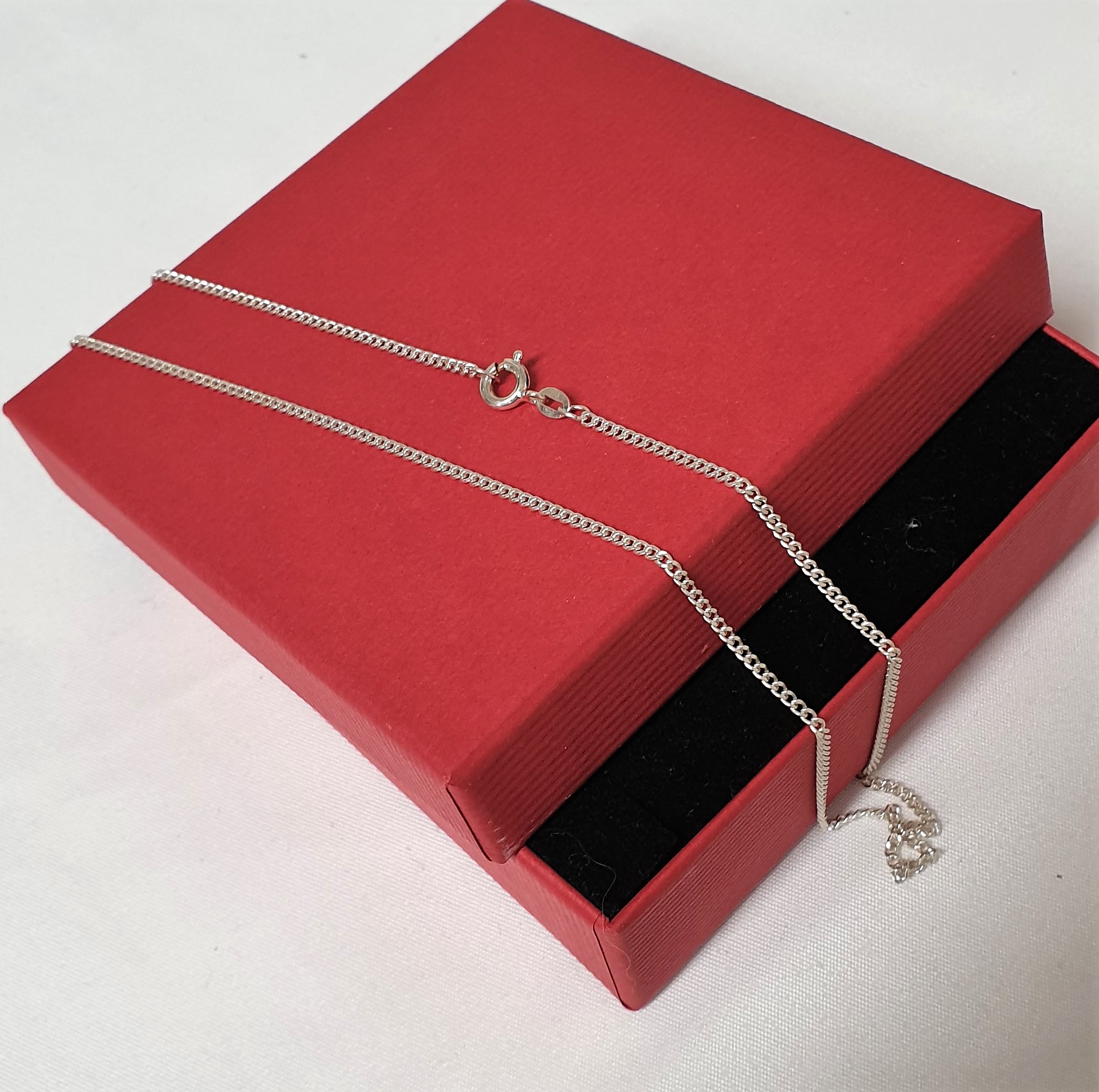 40 cm/1,5 mm Kette Kettchen Panzerkette Silber 925 Silberkette Vintage elegant HK239