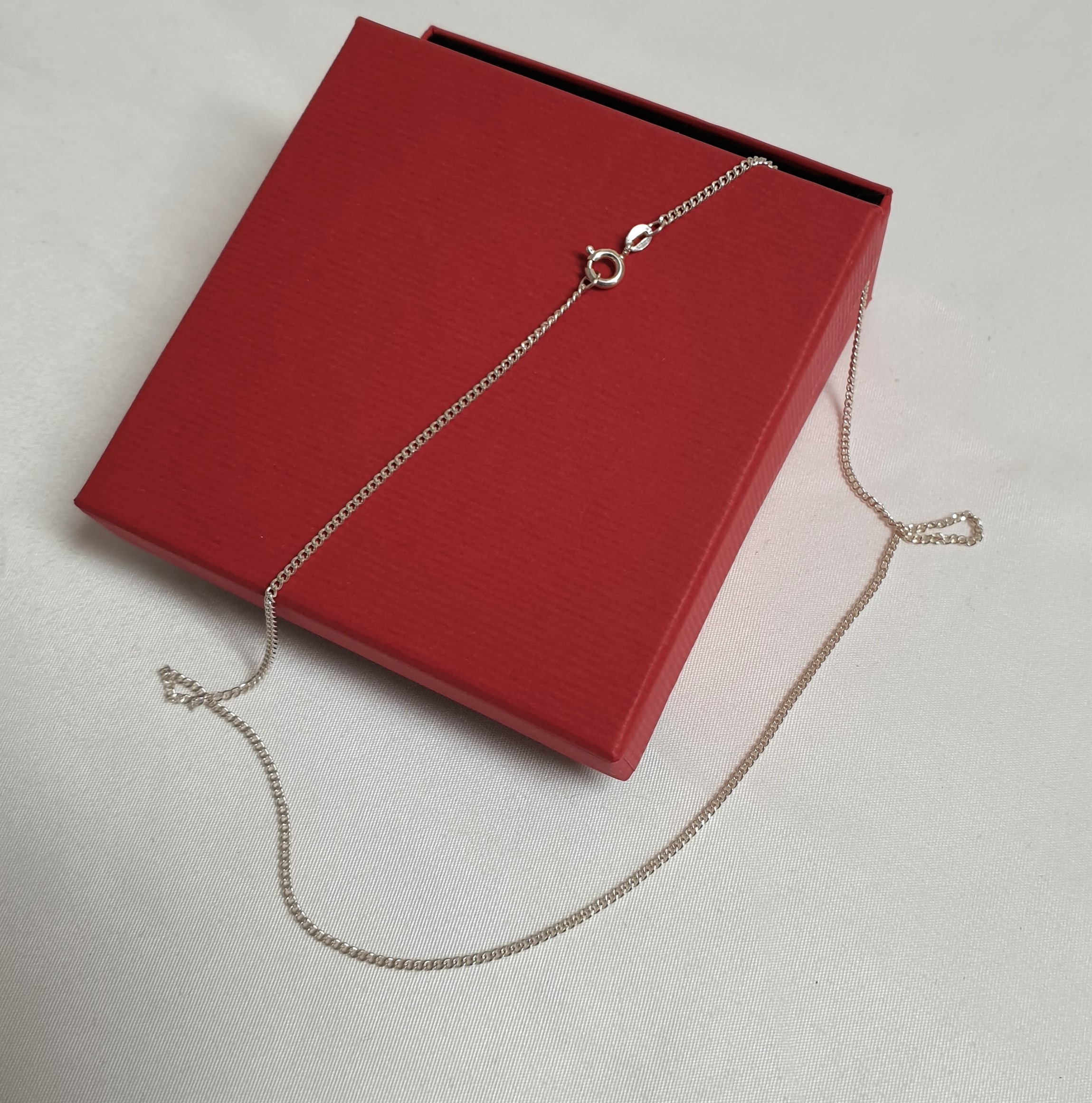 40 cm/1,5 mm Kette Kettchen Panzerkette Silber 925 Silberkette Vintage elegant HK239 – Bild 4