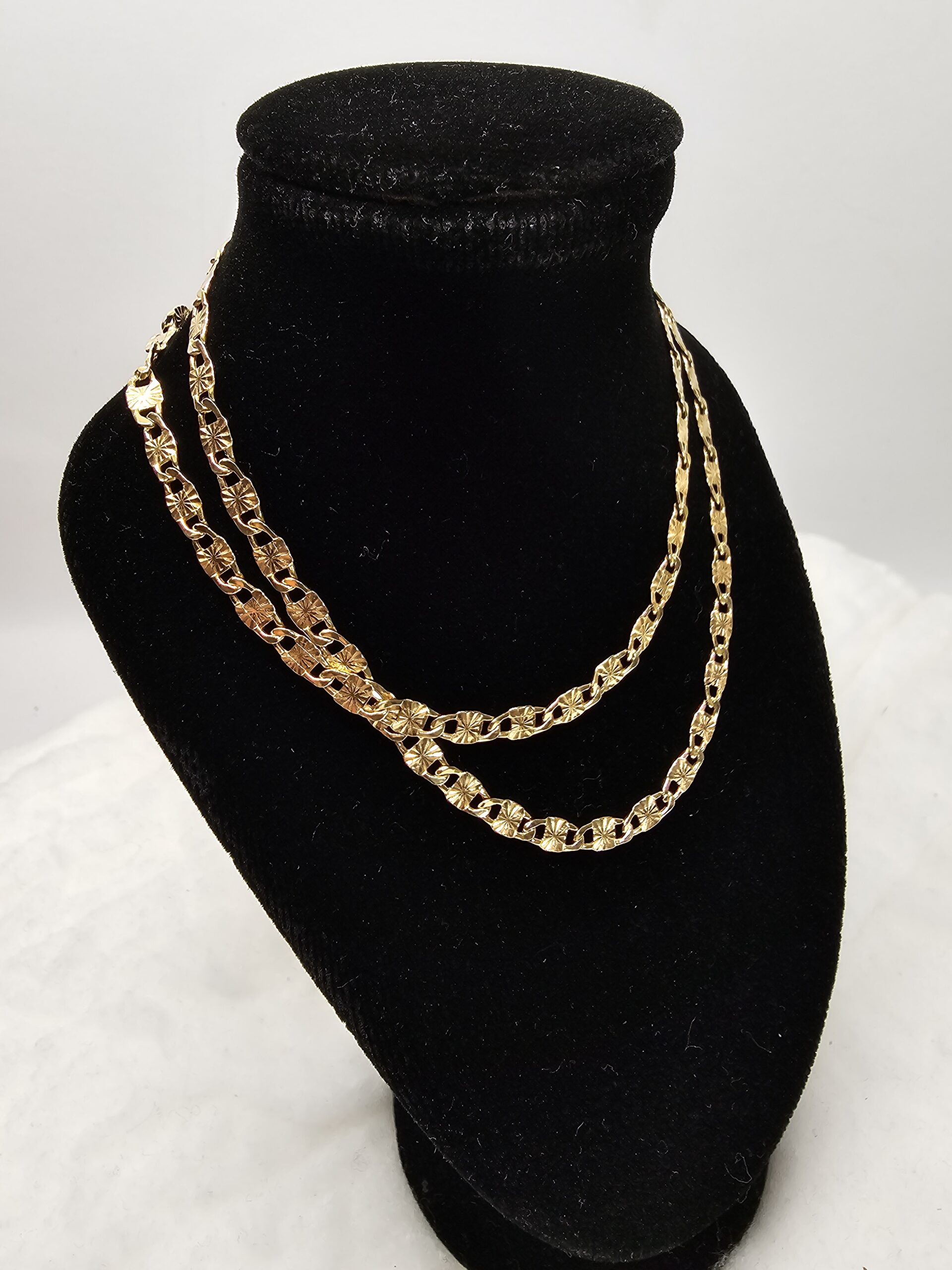 50,5 cm Nostalgische Halskette Kette Gliederkette Gold 333 Vintage elegant GK103