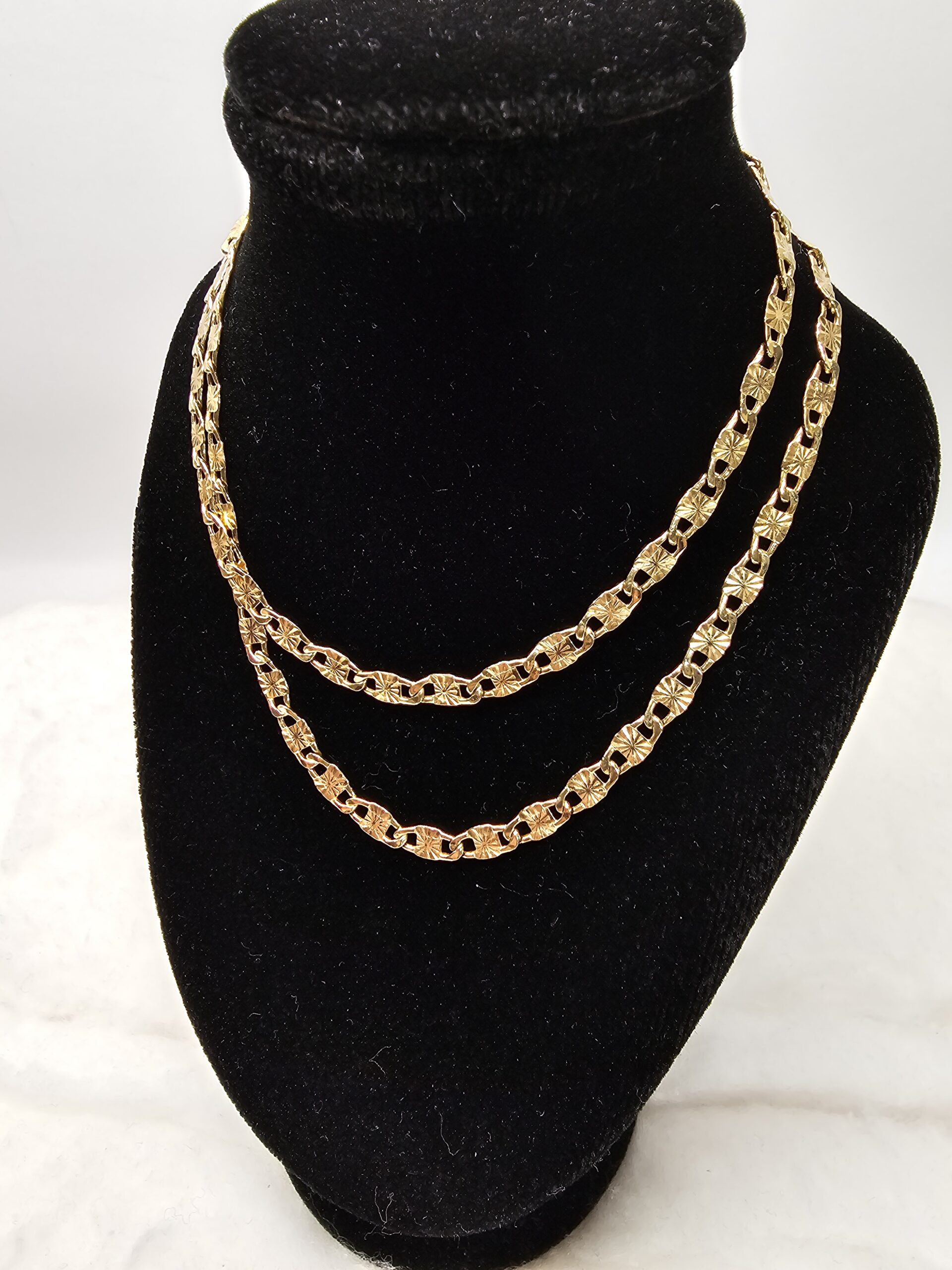 50,5 cm Nostalgische Halskette Kette Gliederkette Gold 333 Vintage elegant GK103 – Bild 3