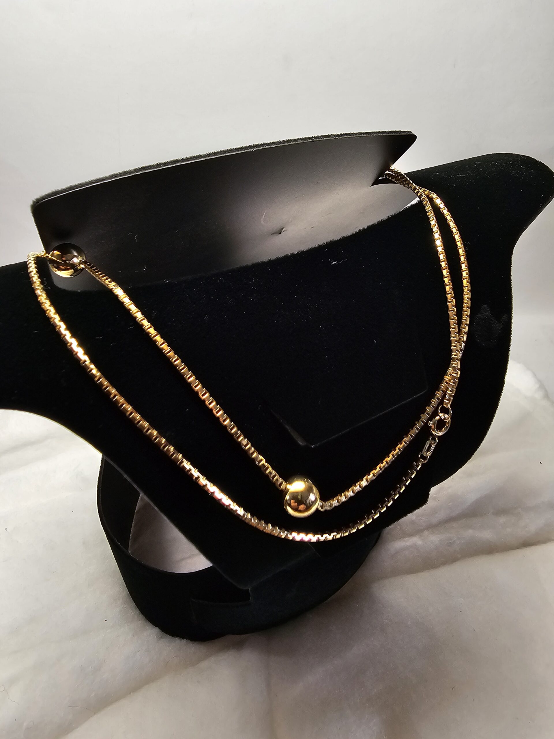 79,5 cm Venezianer Kette Halskette Kugelkette Gold 333 Kugeln Vintage elegant GK122 – Bild 4