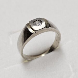 21 mm Silberring Ring Silber 925 teilvergoldet Kristall klar edel Vintage Design SR1593