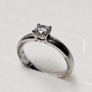 17,2 mm Ring Silber 925 mit Kristall klar edel Vintage SR1607