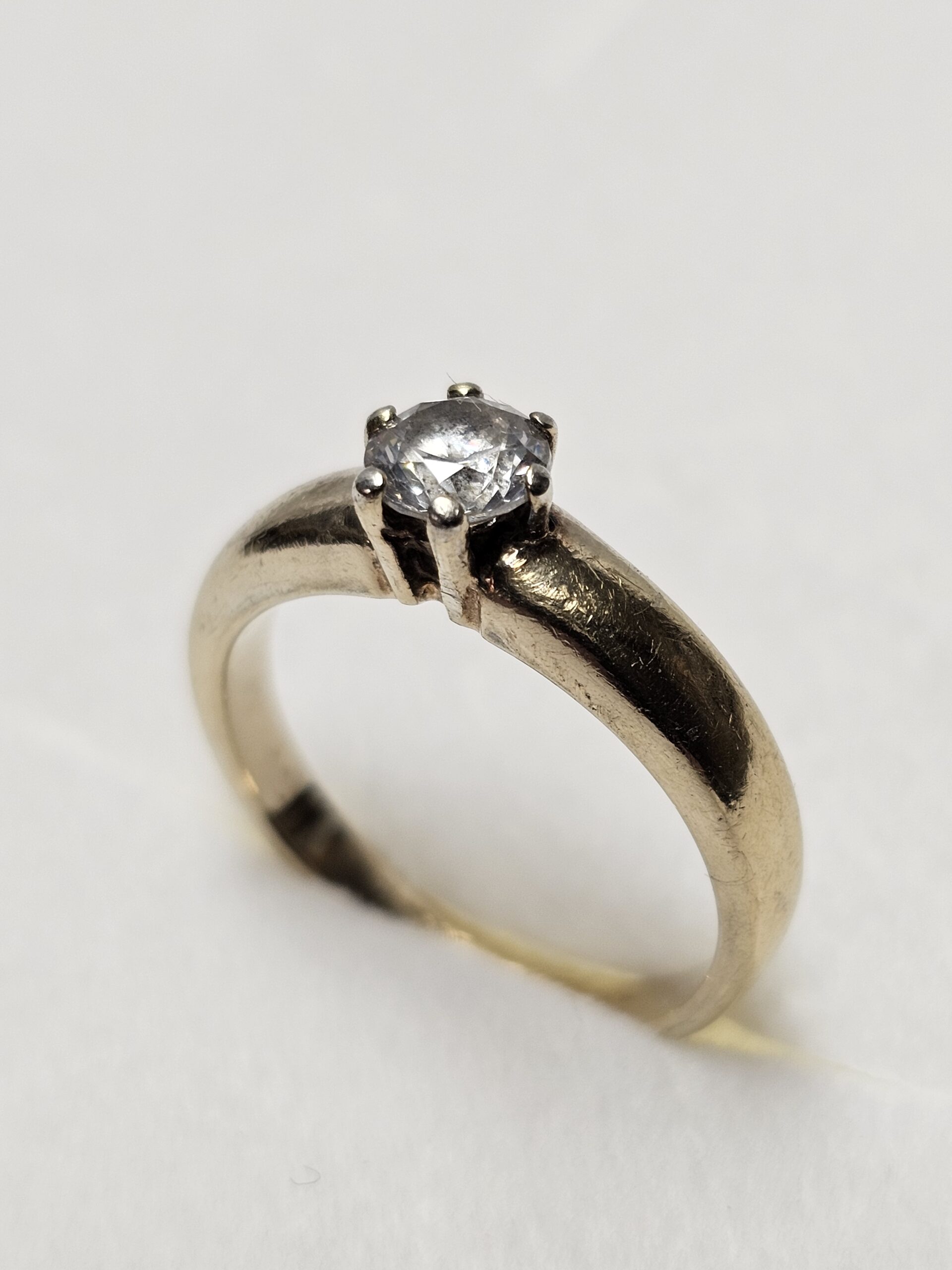 18,5 mm Silberring Ring Silber 925 vergoldet Kristall klar Vintage elegant SR1612