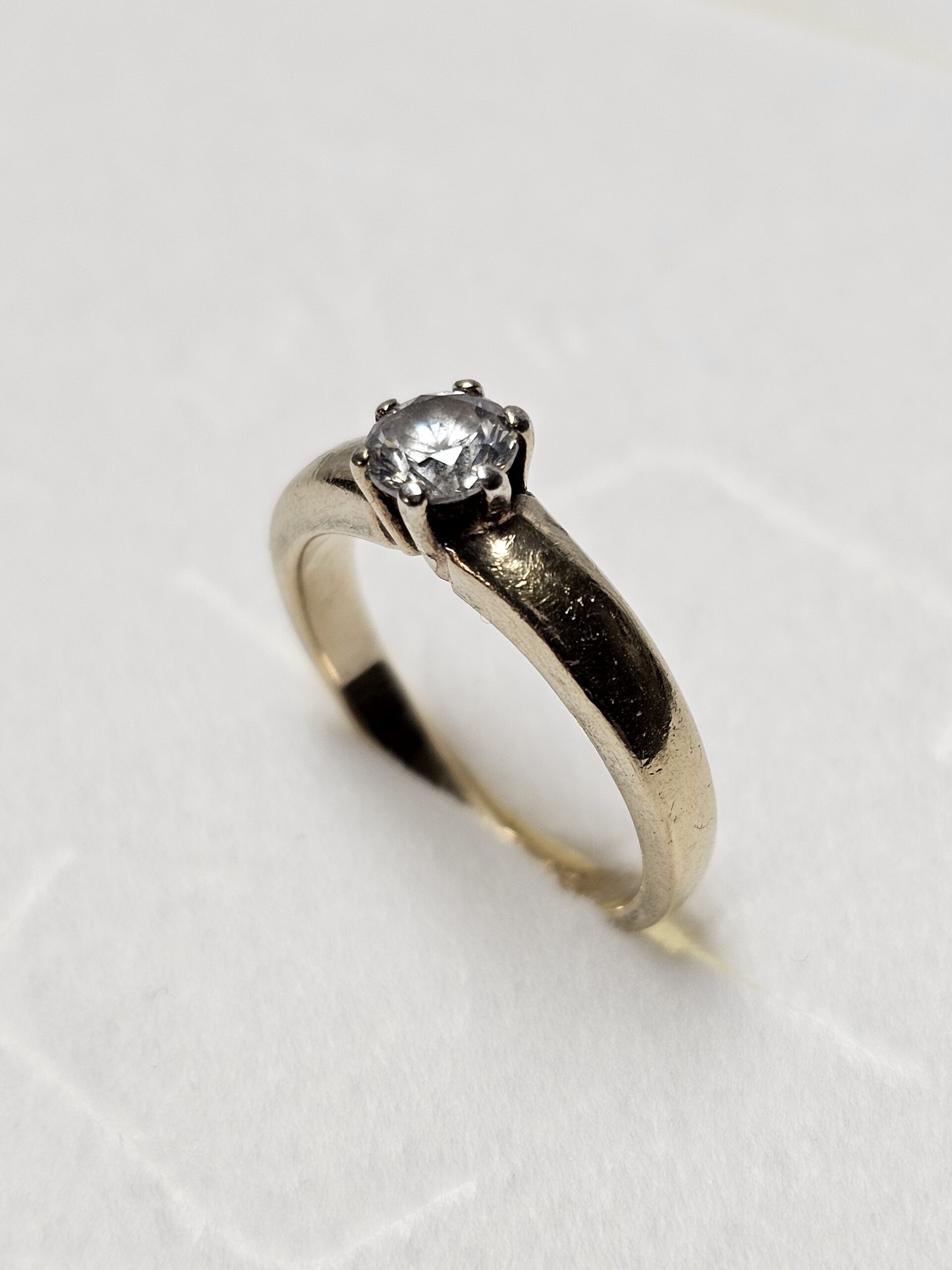 18,5 mm Silberring Ring Silber 925 vergoldet Kristall klar Vintage elegant SR1612 – Bild 3