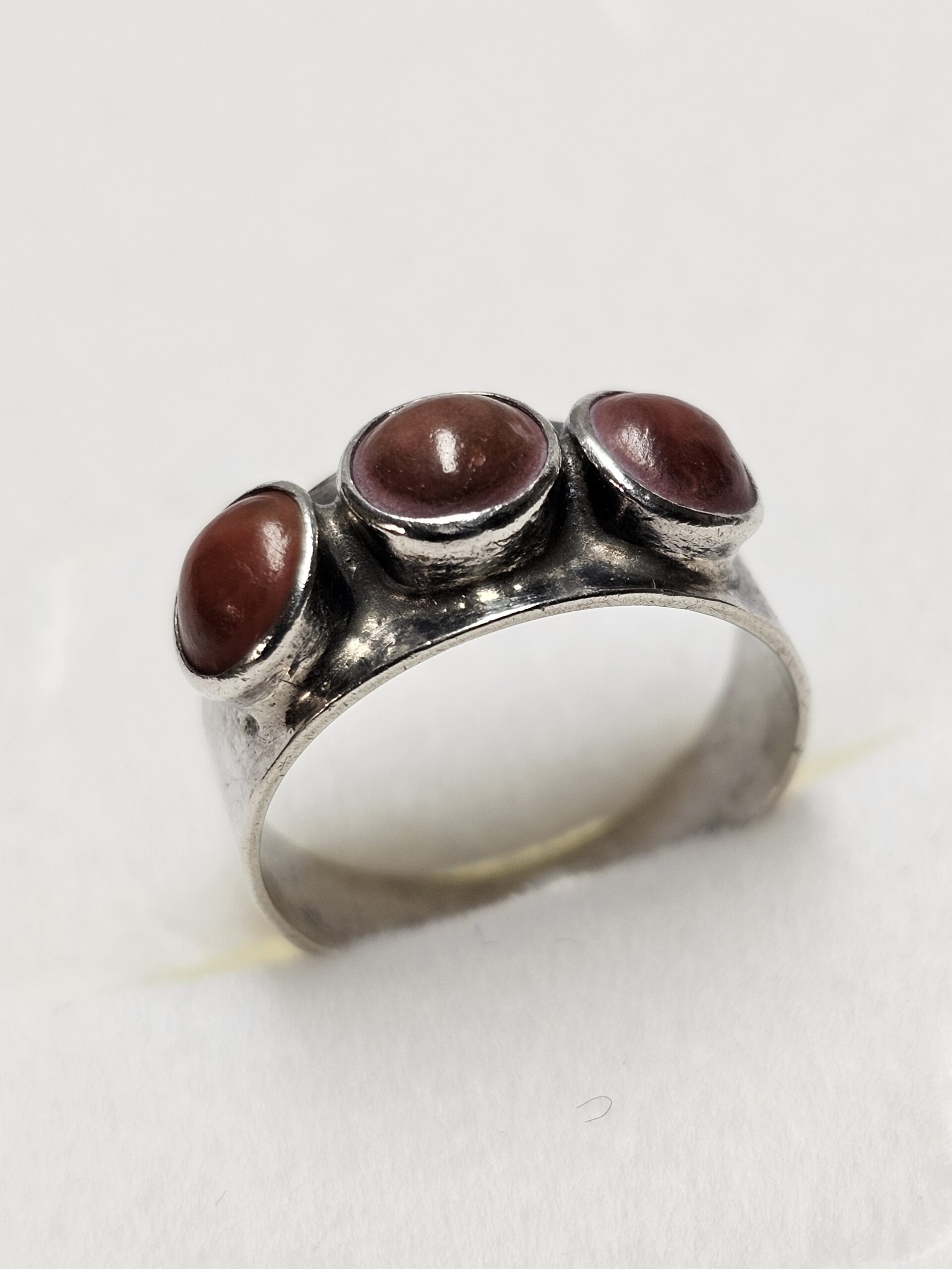 17,8 mm Nostalgischer Ring Silber 835 Karneol Steine Shabby Vintage elegant SR1613 – Bild 4