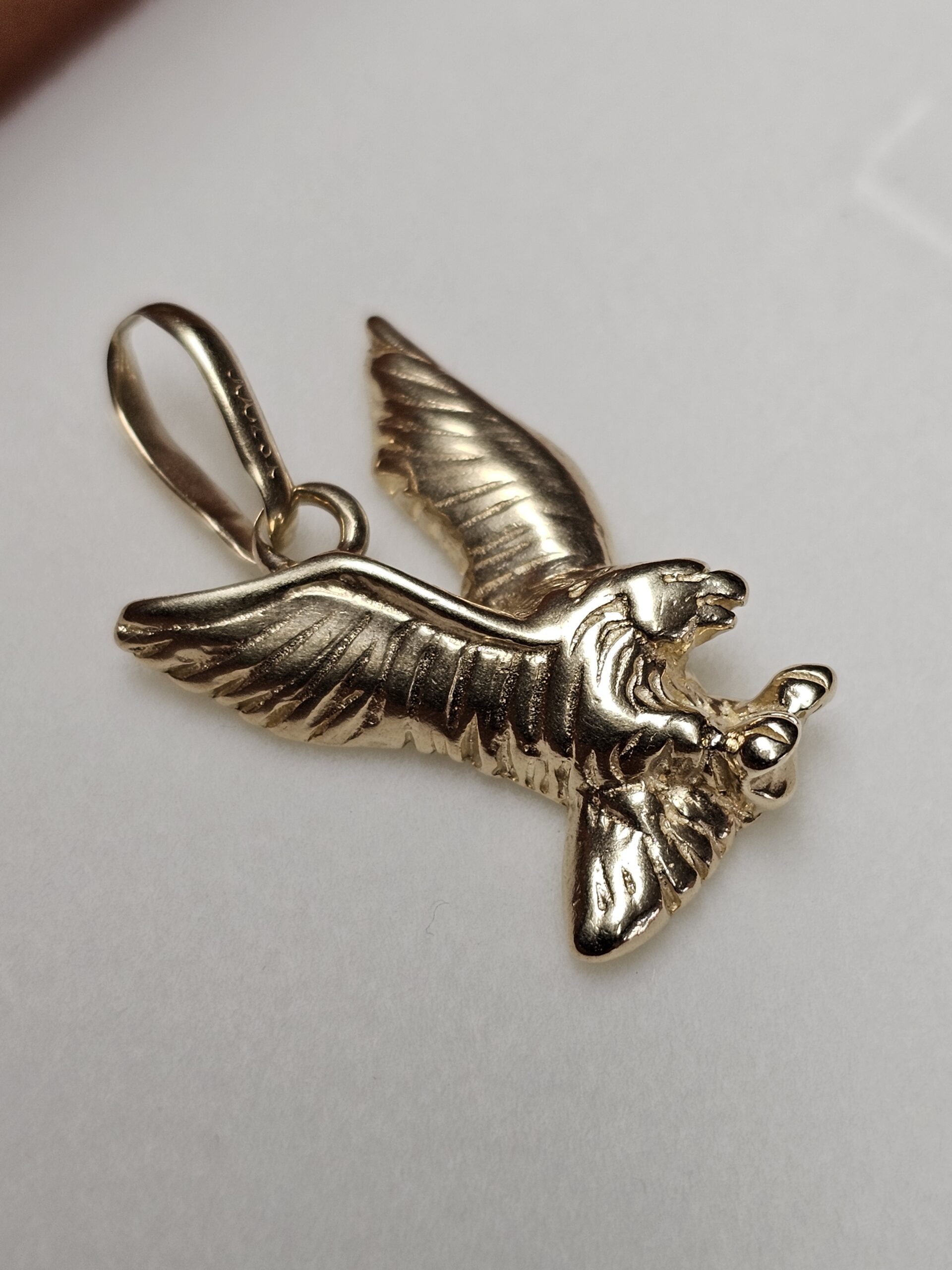 Anhänger Goldanhänger ohne Kette Seeadler Adler Greifvogel Eagle Gold Vintage elegant selten rar GAN115 – Bild 2