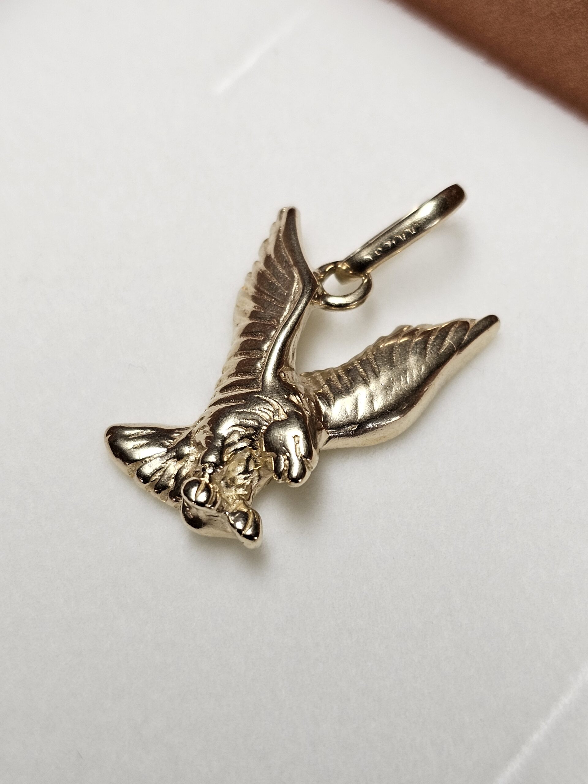 Anhänger Goldanhänger ohne Kette Seeadler Adler Greifvogel Eagle Gold Vintage elegant selten rar GAN115 – Bild 3