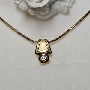 Goldanhänger Anhänger - ohne Kette - Gold 333 Kristall klar Design Vintage elegant GAN123