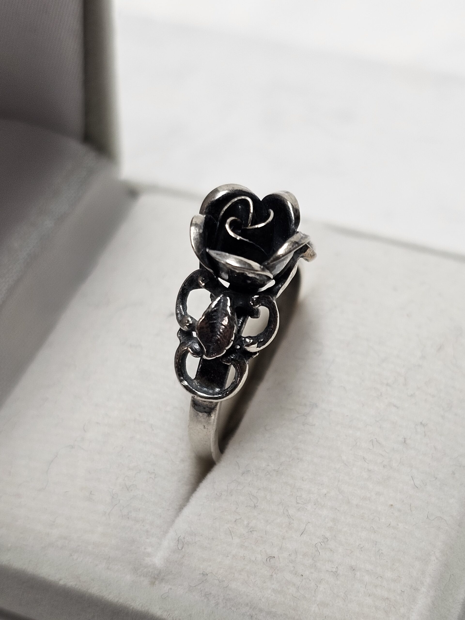 18,7 mm Nostalgischer Ring Teka Silber 925 Rose Blume Vintage elegant SR1673 – Bild 4