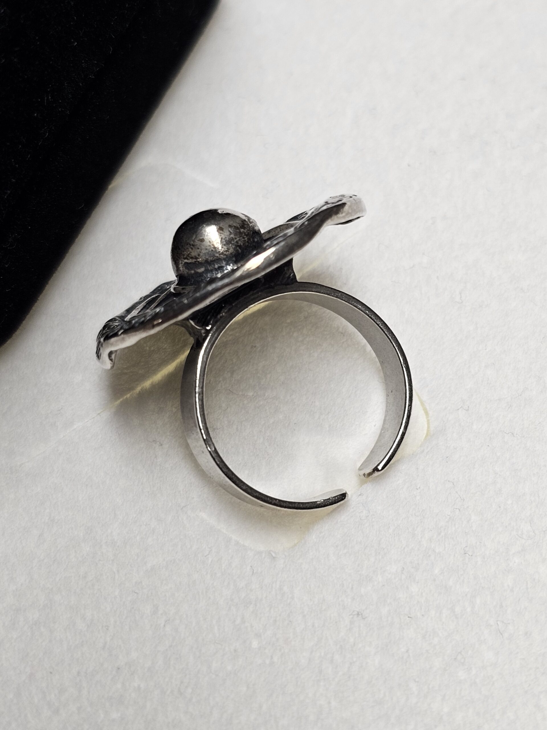 18 mm Extravaganter Design Ring Silber 835 Modernist Vintage elegant selten rar SR999 – Bild 2