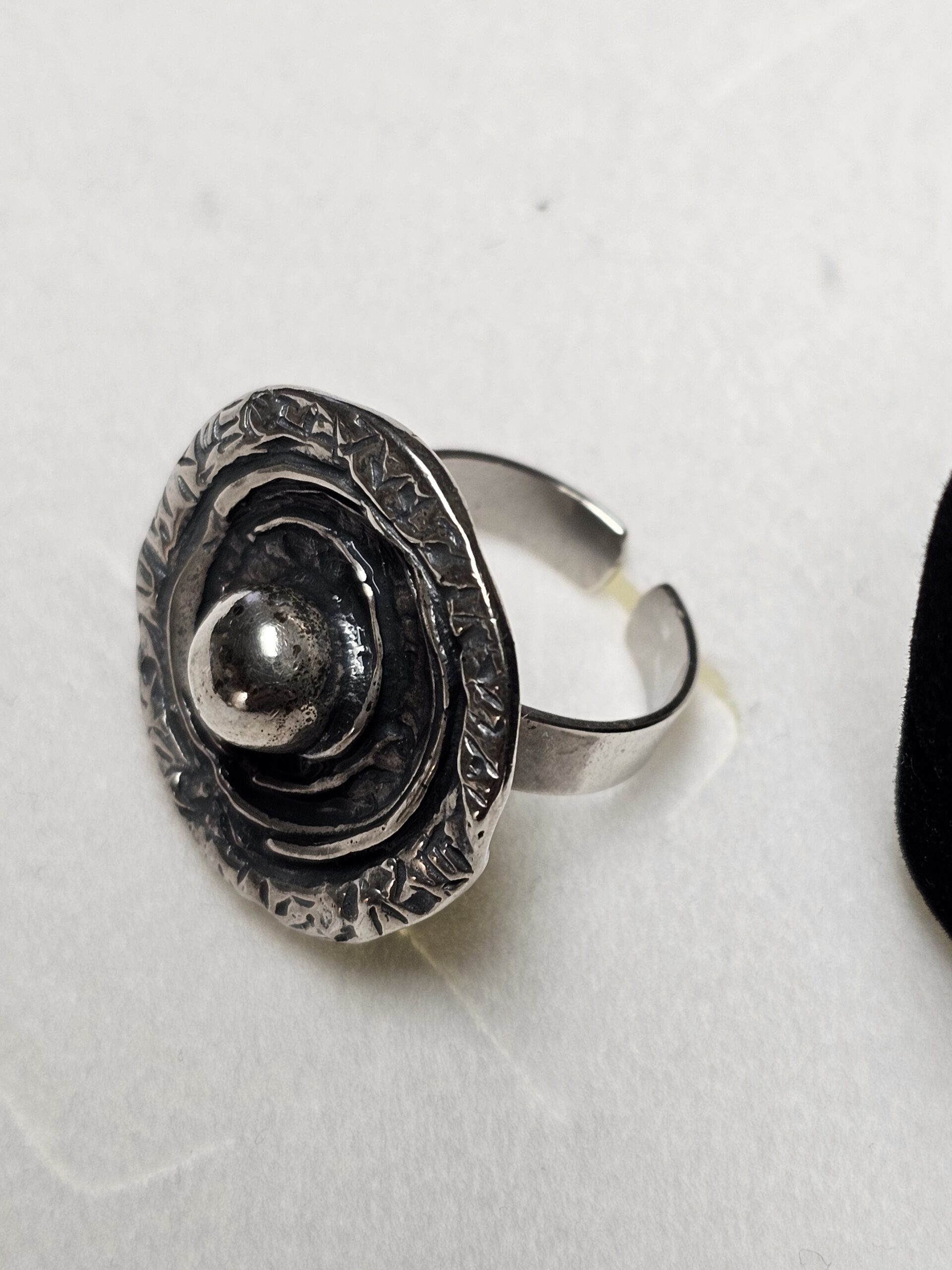 18 mm Extravaganter Design Ring Silber 835 Modernist Vintage elegant selten rar SR999 – Bild 4