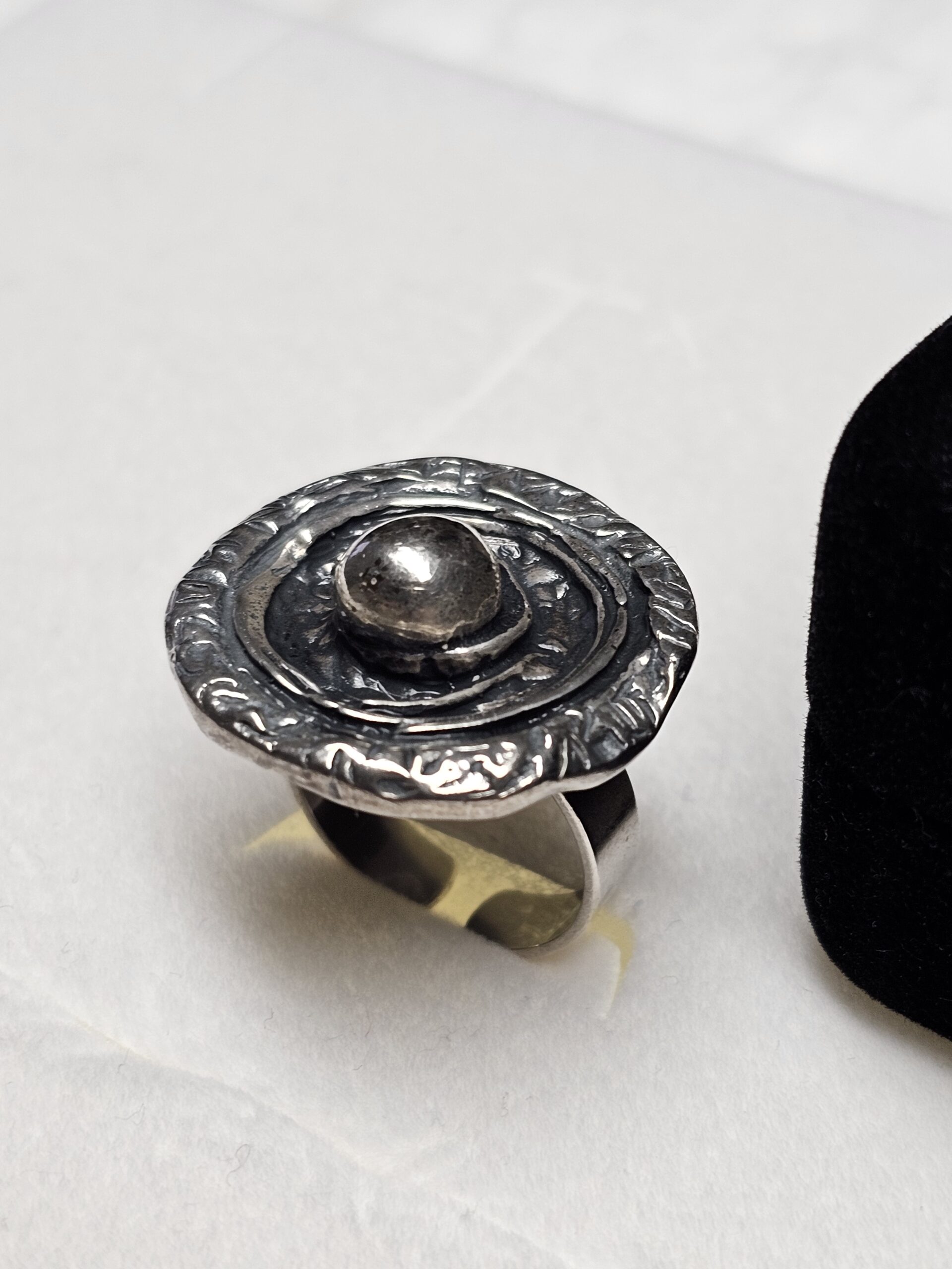 18 mm Extravaganter Design Ring Silber 835 Modernist Vintage elegant selten rar SR999 – Bild 5