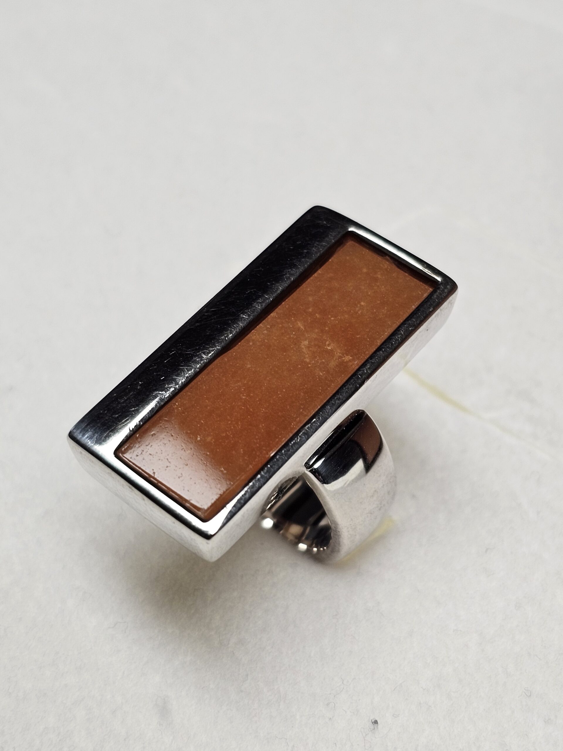 17,2 mm Design Ring Silberring Silber 925 Lagenstein Karneol Vintage elegant selten rar SR1010 – Bild 3