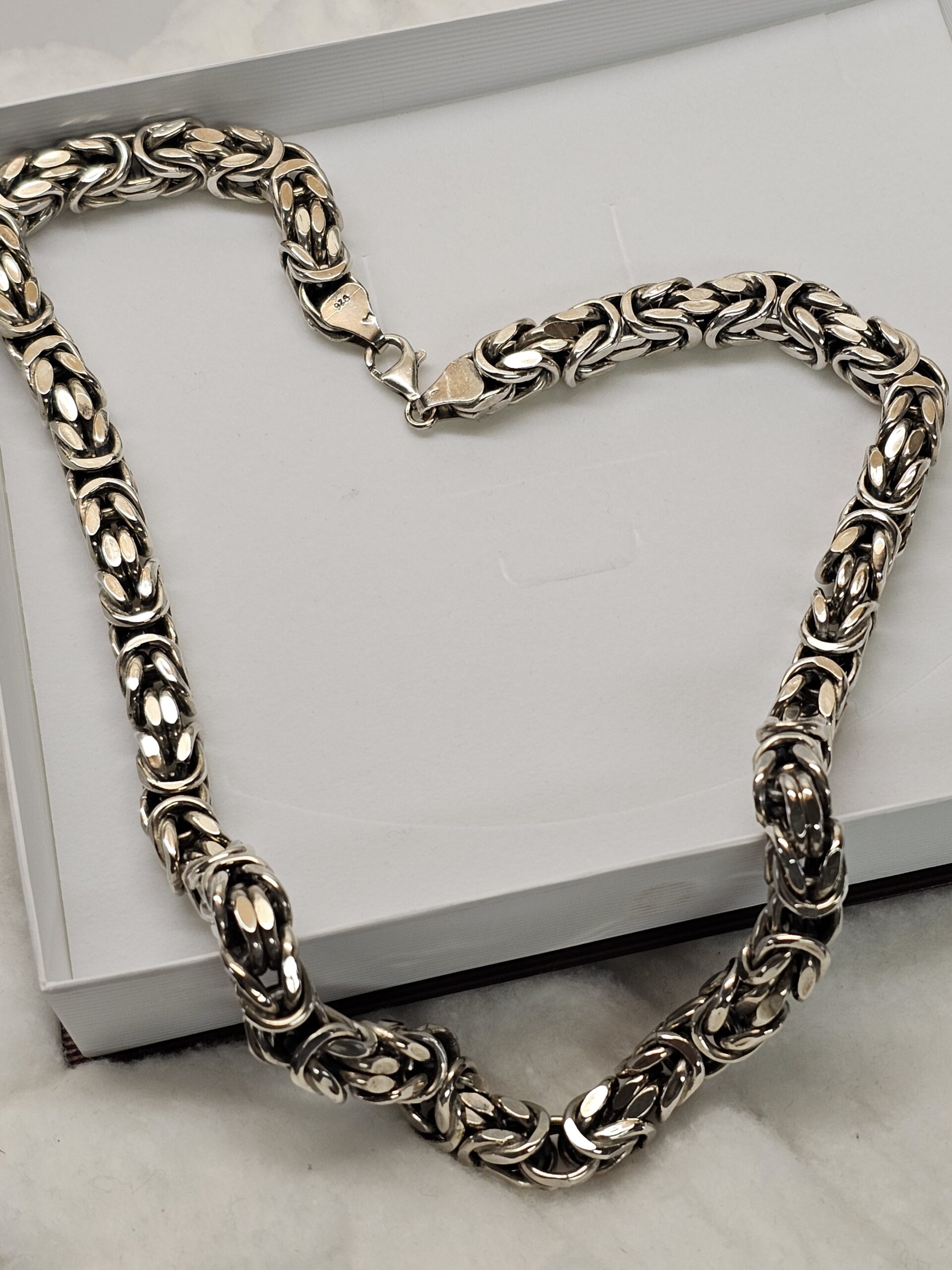 65 cm Königskette Silberkette Gliederkette vierkant Silber 925 Vintage stylisch SK1557 – Bild 2
