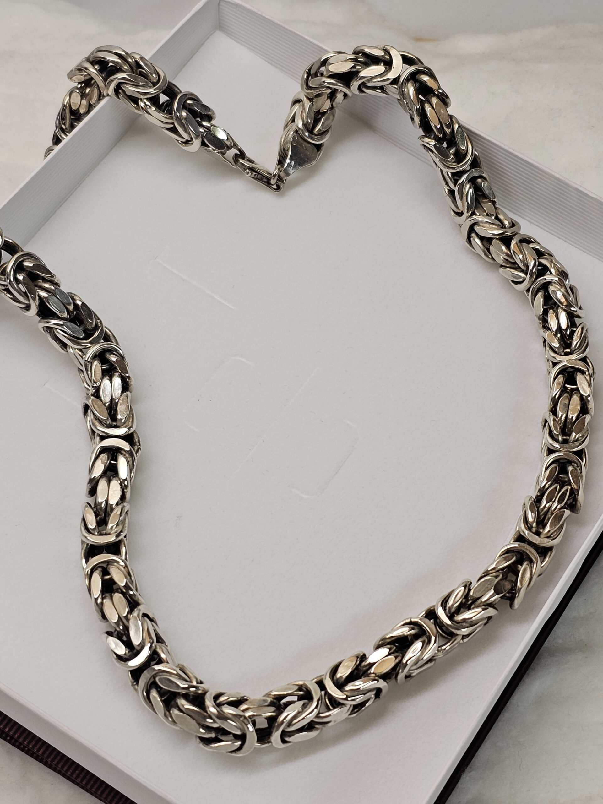 65 cm Königskette Silberkette Gliederkette vierkant Silber 925 Vintage stylisch SK1557 – Bild 4