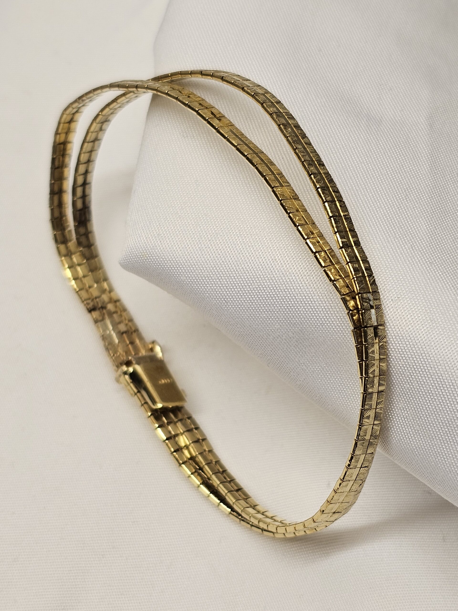 20 cm Silberarmband Armband Silber 835 vergoldet Design gedreht Vintage elegant SA578