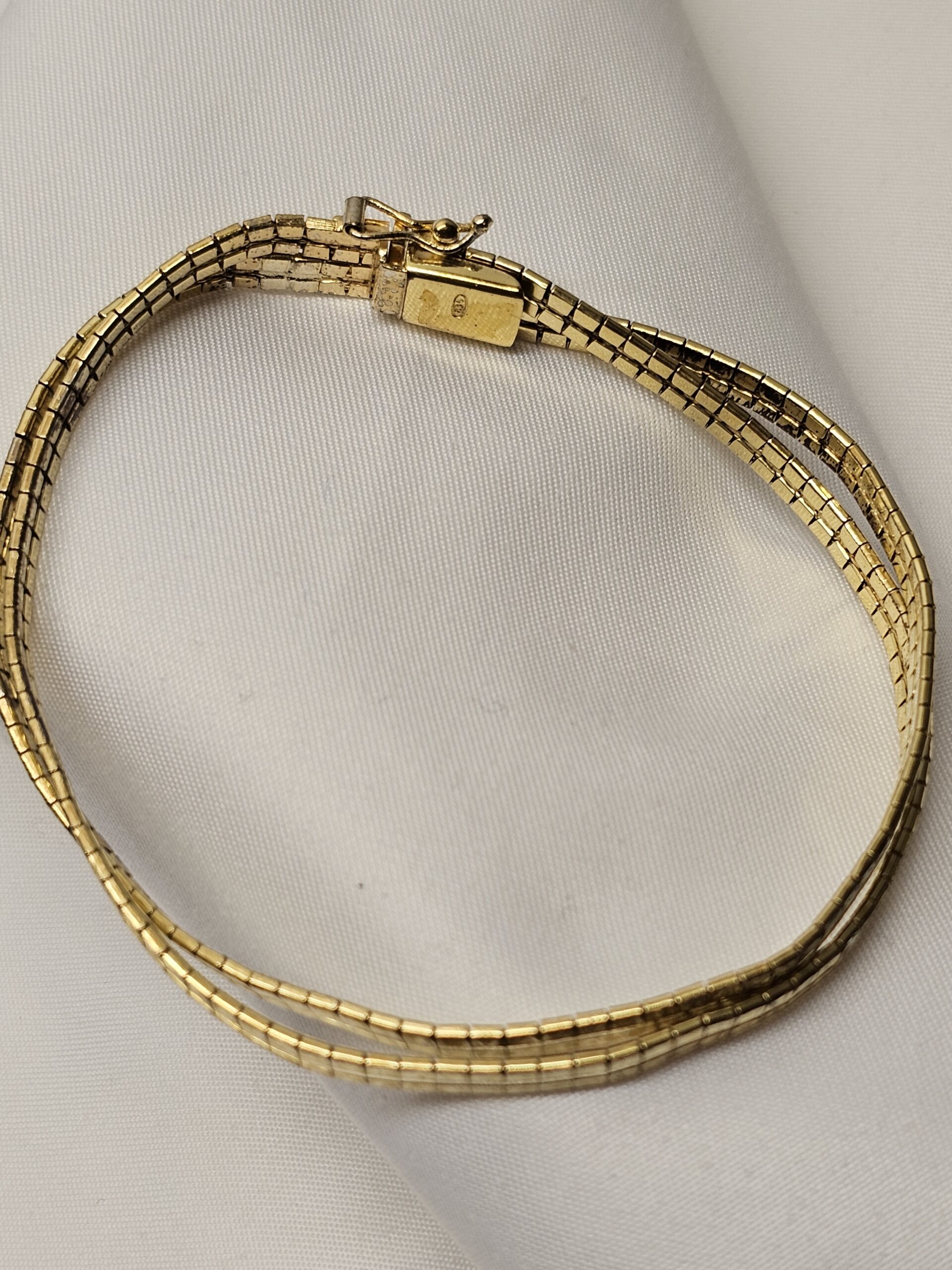 20 cm Silberarmband Armband Silber 835 vergoldet Design gedreht Vintage elegant SA578 – Bild 2