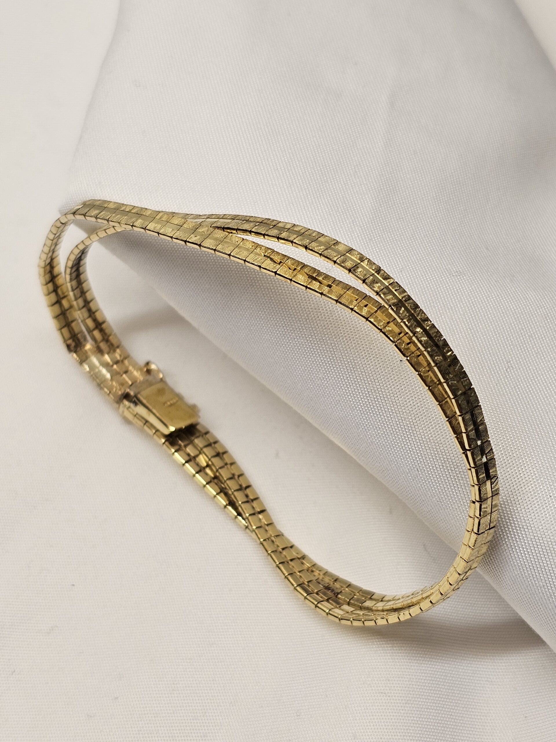 20 cm Silberarmband Armband Silber 835 vergoldet Design gedreht Vintage elegant SA578 – Bild 3