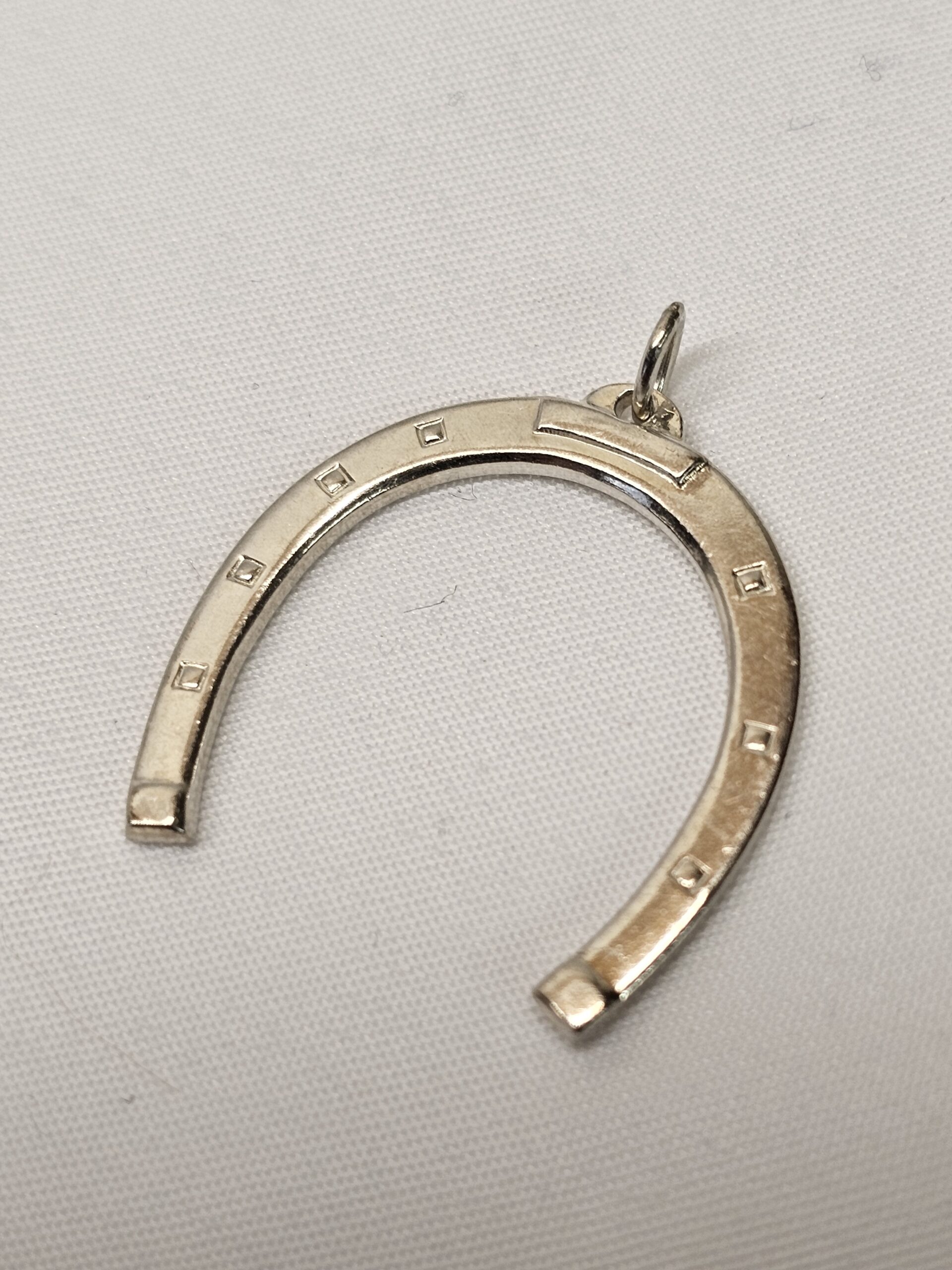 Anhänger ohne Kette Glücksbringer Hufeisen Pferd Silber 835 Shabby Vintage selten rar SKA1509