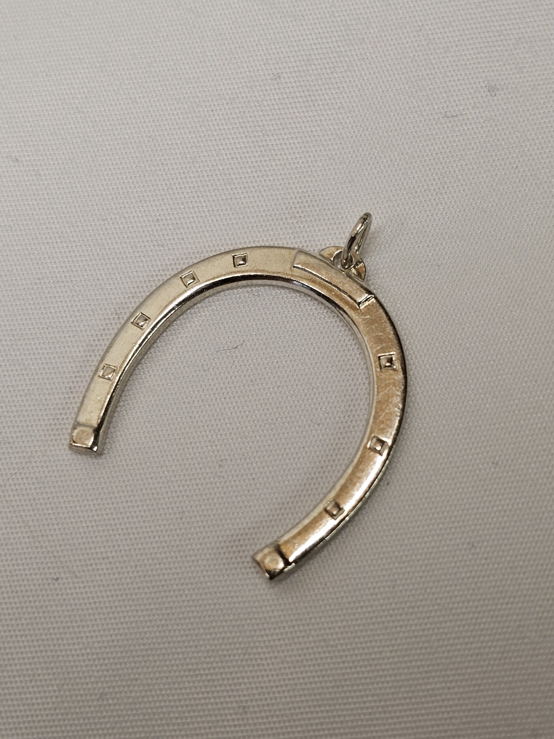 Anhänger ohne Kette Glücksbringer Hufeisen Pferd Silber 835 Shabby Vintage selten rar SKA1509 – Bild 4