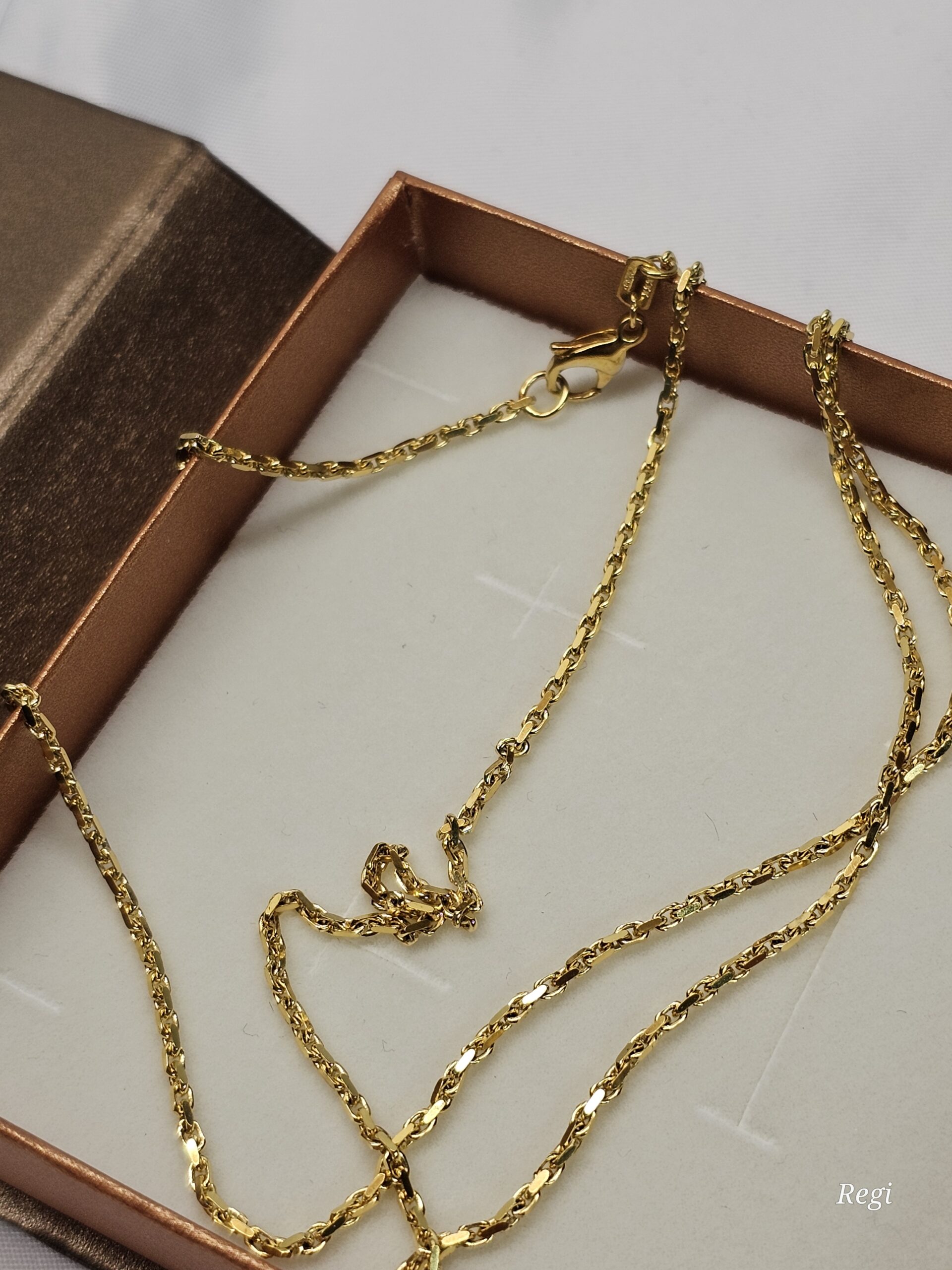 60,5 cm / 1,6 mm Ankerkette Halskette Kette Gliederkette Gold 333 Vintage elegant GK148 – Bild 4