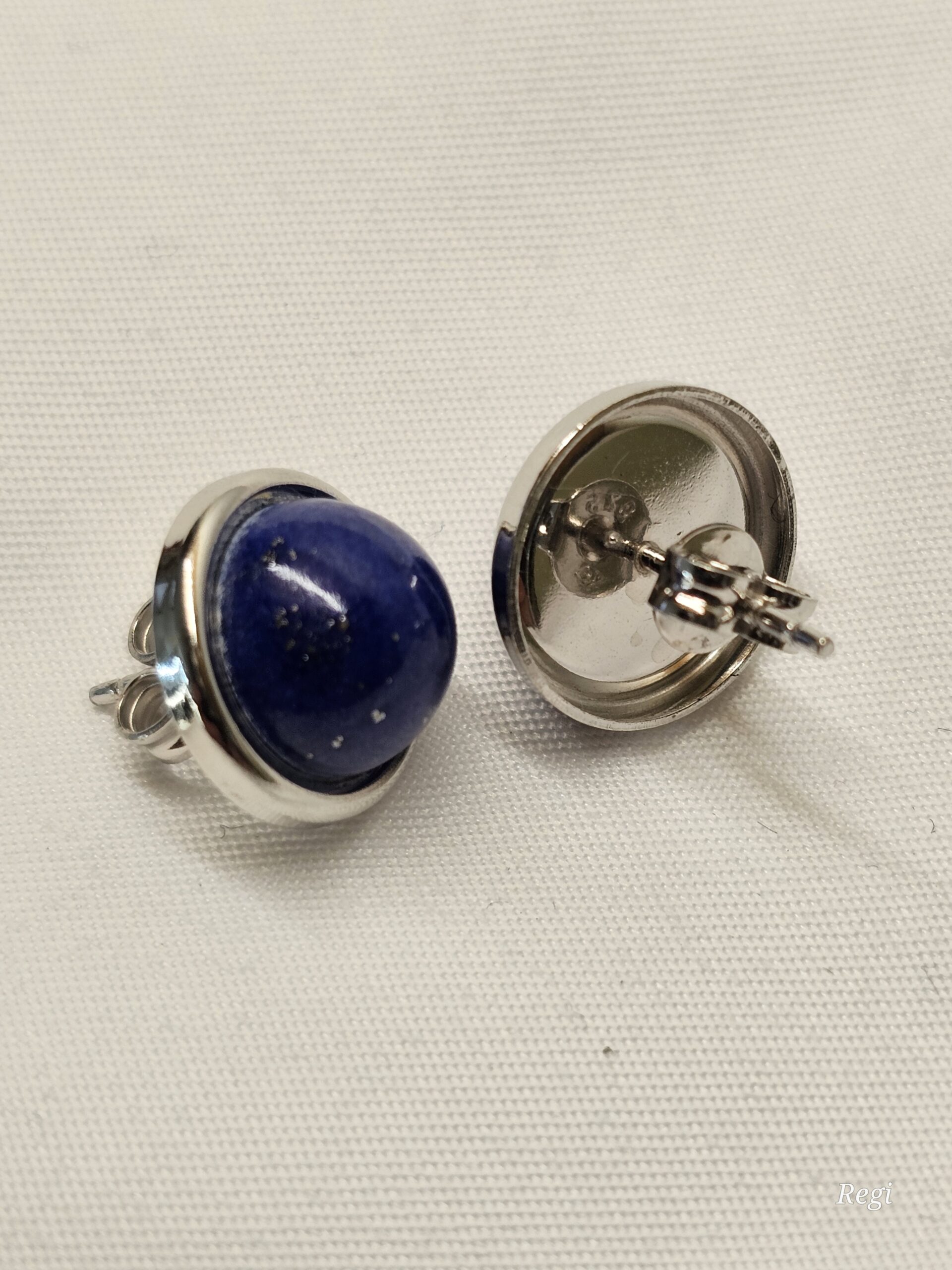 Ohrringe Ohrstecker Silber 925 Lapislazuli Vintage elegant SO457 – Bild 2