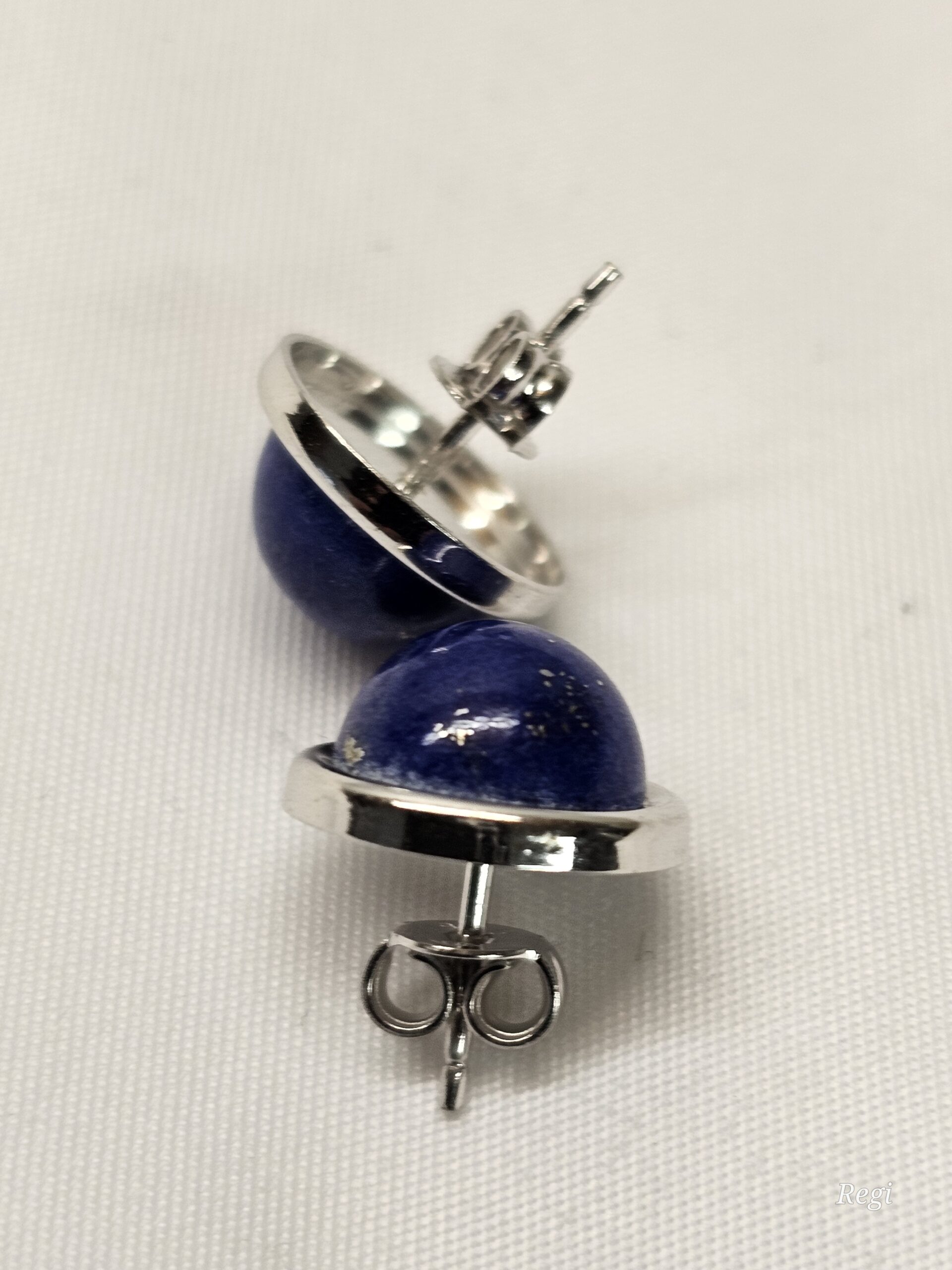 Ohrringe Ohrstecker Silber 925 Lapislazuli Vintage elegant SO457 – Bild 3