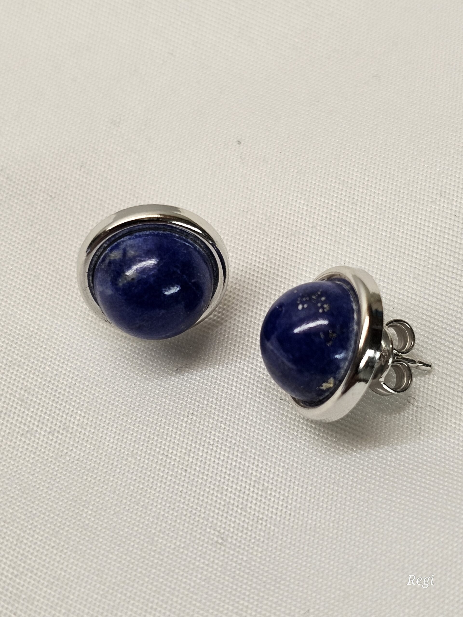 Ohrringe Ohrstecker Silber 925 Lapislazuli Vintage elegant SO457 – Bild 4