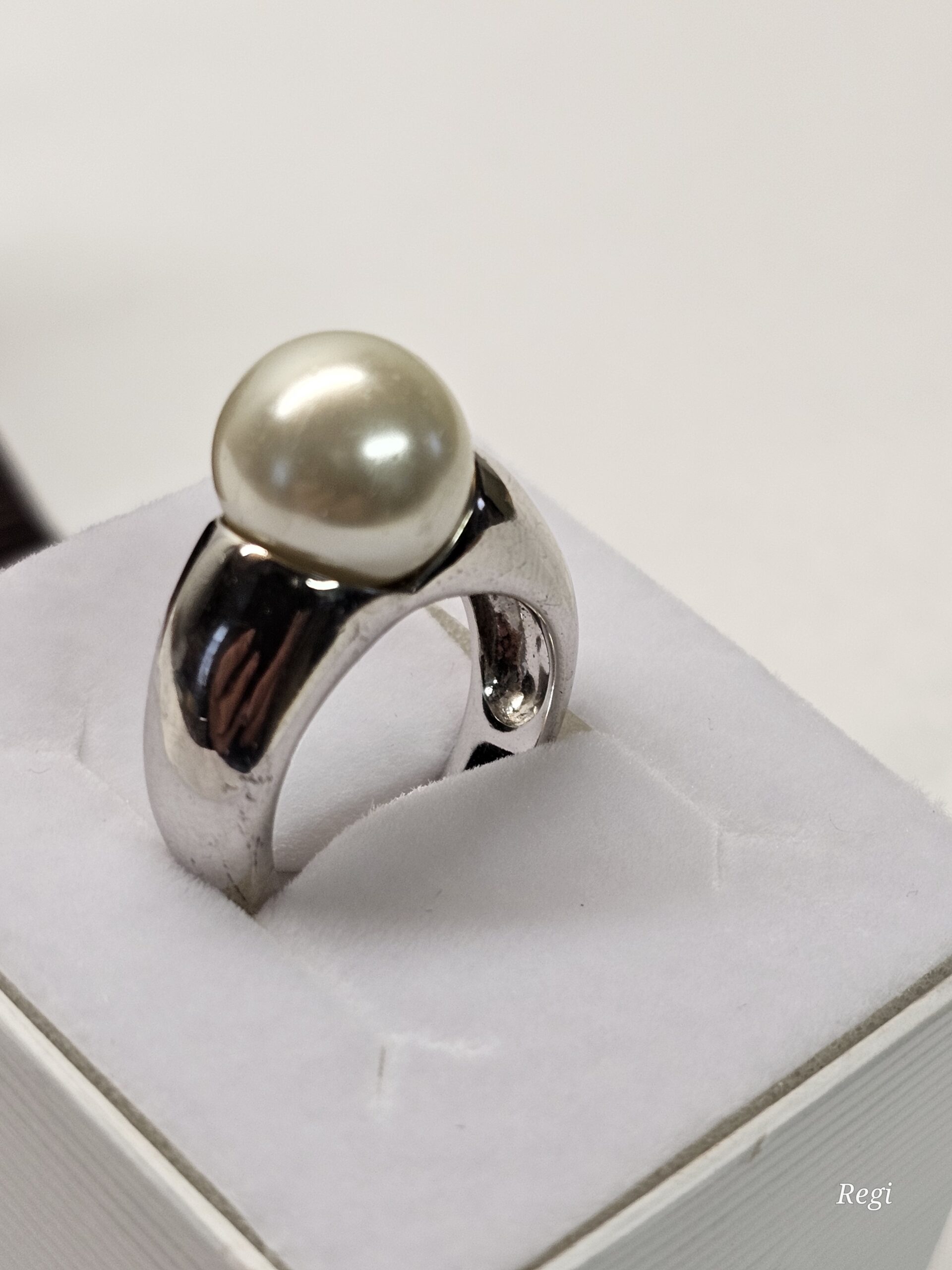 17,8 mm Ring Silberring Silber 925 mit Perle groß Design Vintage elegant SR1131