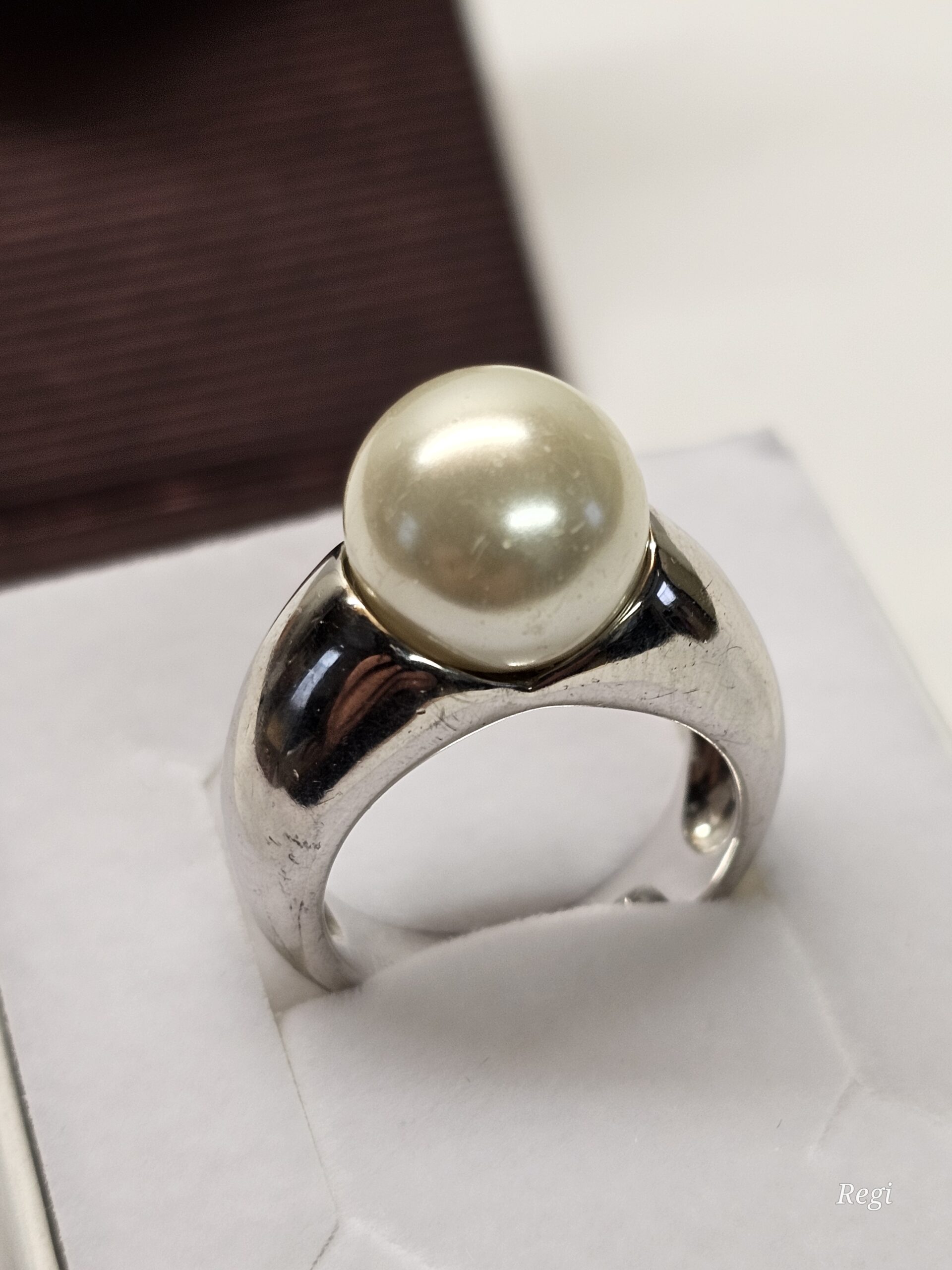 17,8 mm Ring Silberring Silber 925 mit Perle groß Design Vintage elegant SR1131 – Bild 4