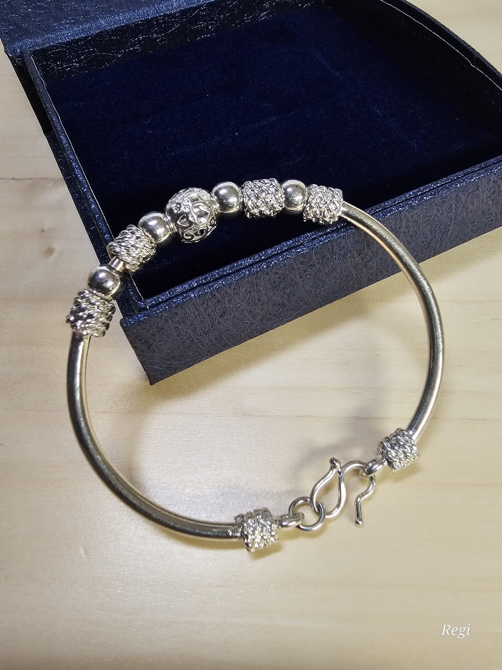 Nostalgischer Armreif Armschmuck Silber 990 Beads Vintage kunstvoll Vintage Design selten rar SA600