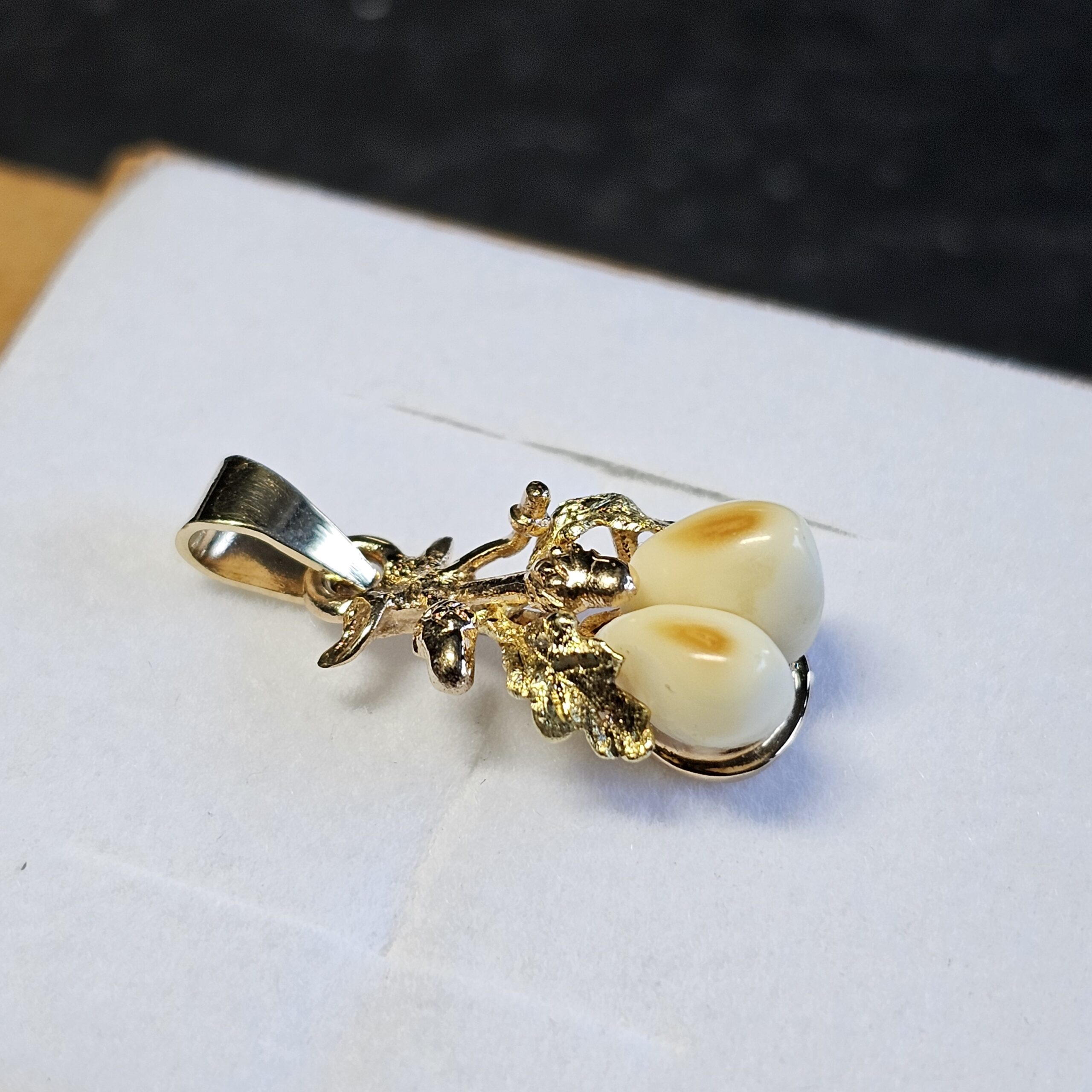 Anhänger Goldanhänger Tracht Trachtenschmuck ohne Kette Gold 585 Grandeln Charivari Vintage elegant GAN187 – Bild 2