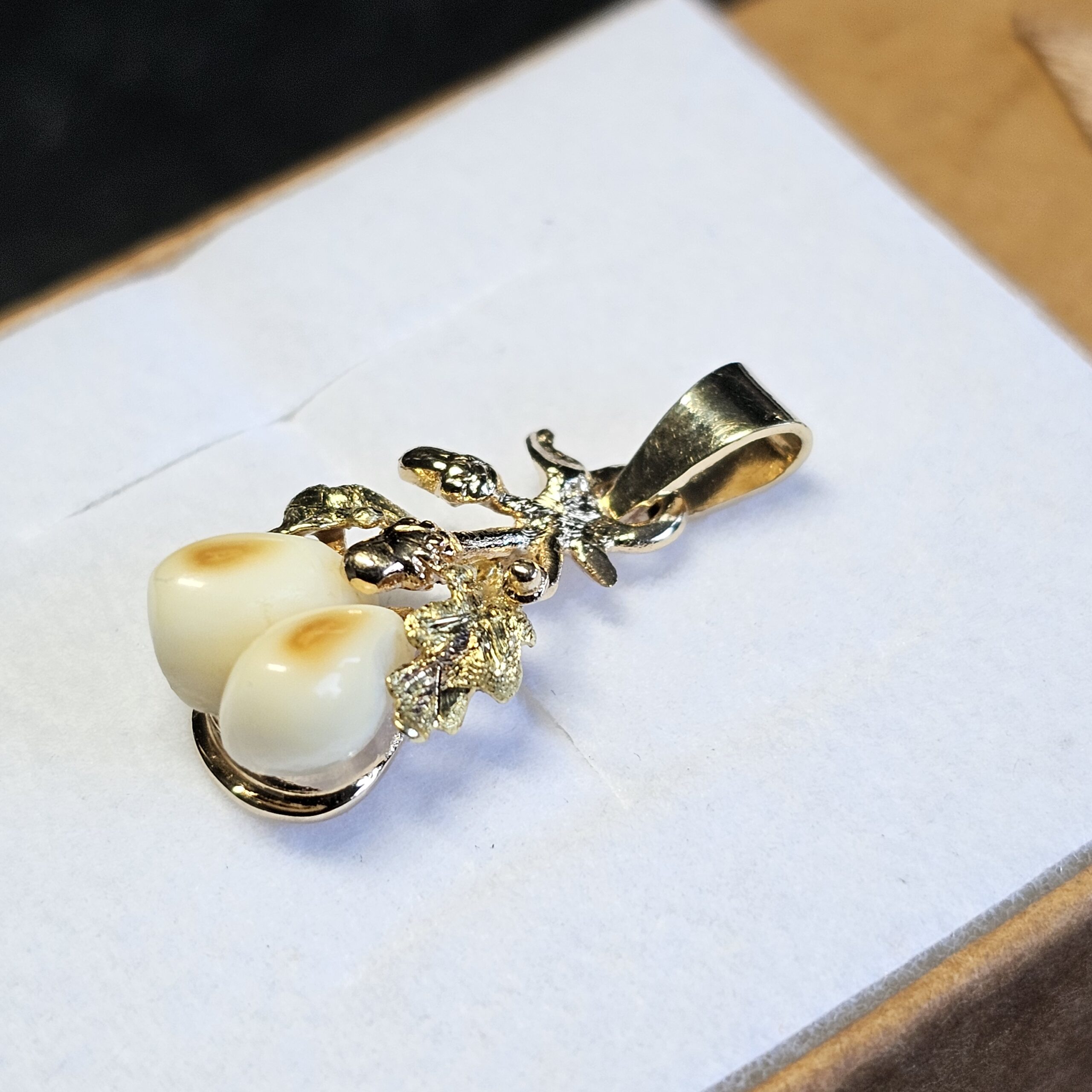 Anhänger Goldanhänger Tracht Trachtenschmuck ohne Kette Gold 585 Grandeln Charivari Vintage elegant GAN187 – Bild 3