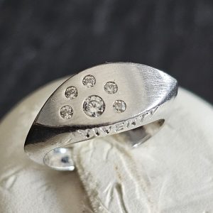 17,1 mm Silberring Ring Silber 925 Kristalle Steinchen klar edel Vintage Design SR1133