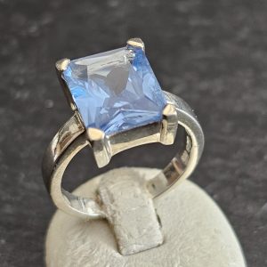 17,9 mm Silberring Ring Silber 925 Blautopas Topas Vintage Design elegant SR1141