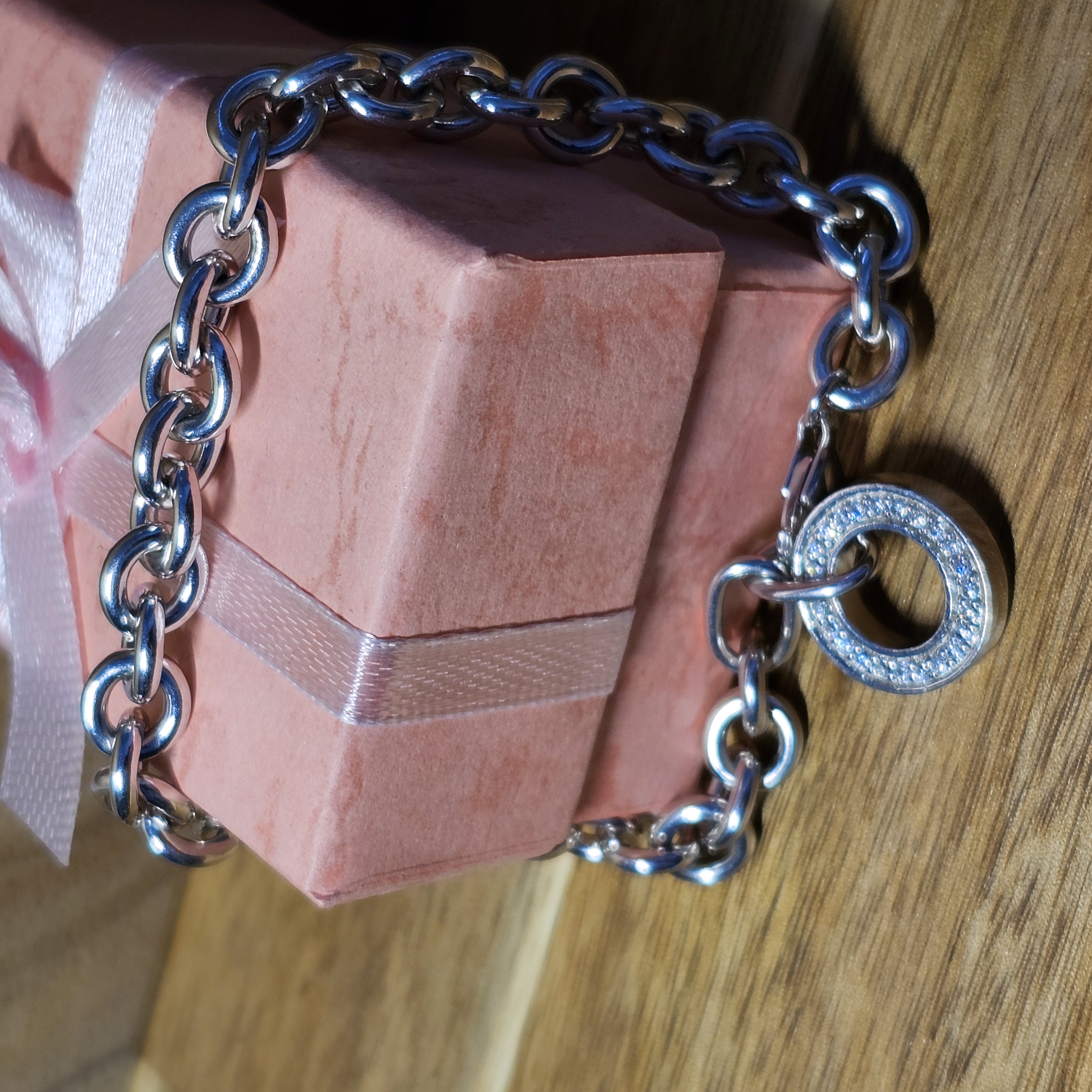 19 cm Armband Gliederarmband Silber 925 Kristalle Design Vintage elegant SA497