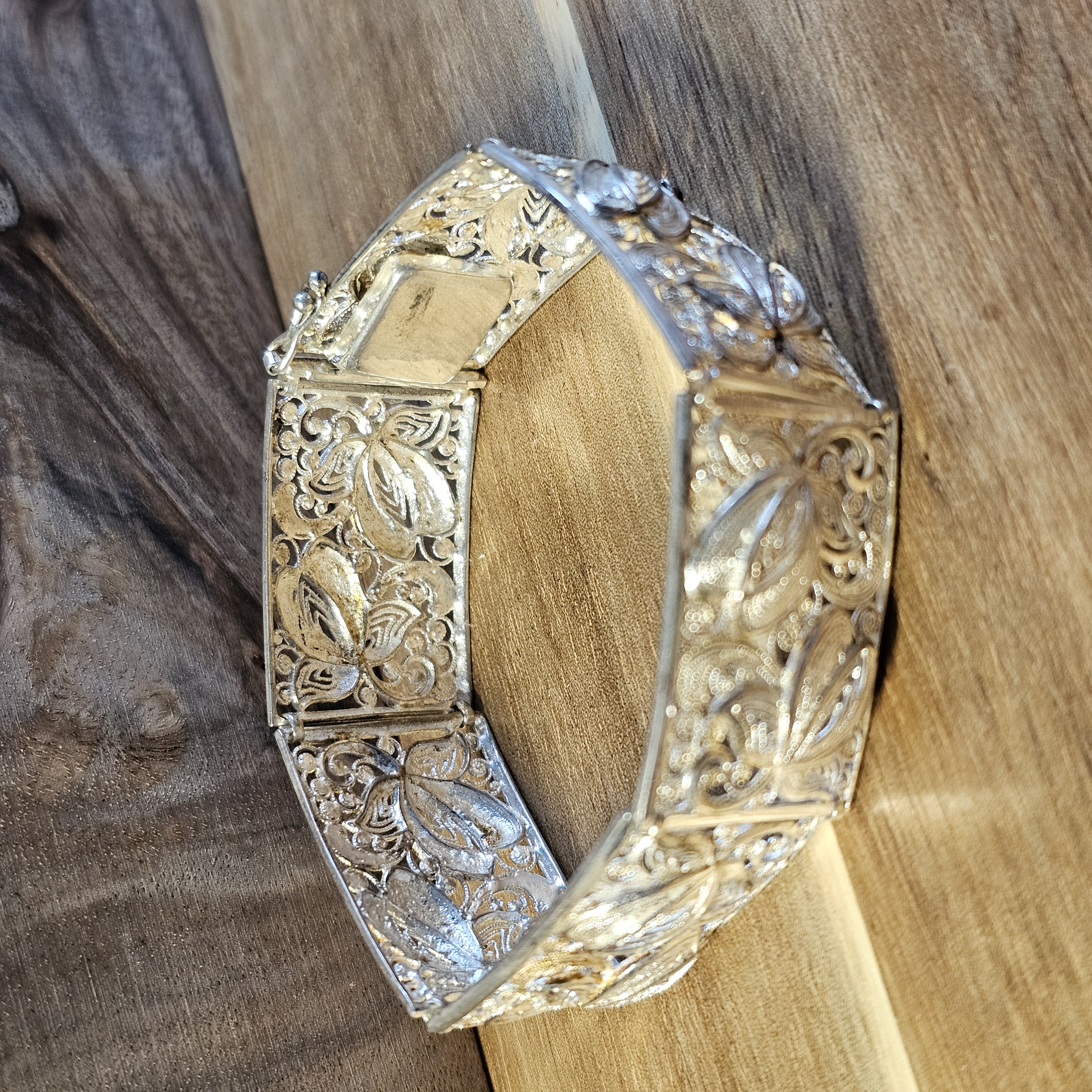 18,5 cm Art Deco Armband Gliederarmband filigran Silber 835 Shabby Vintage Nostalgie SA523