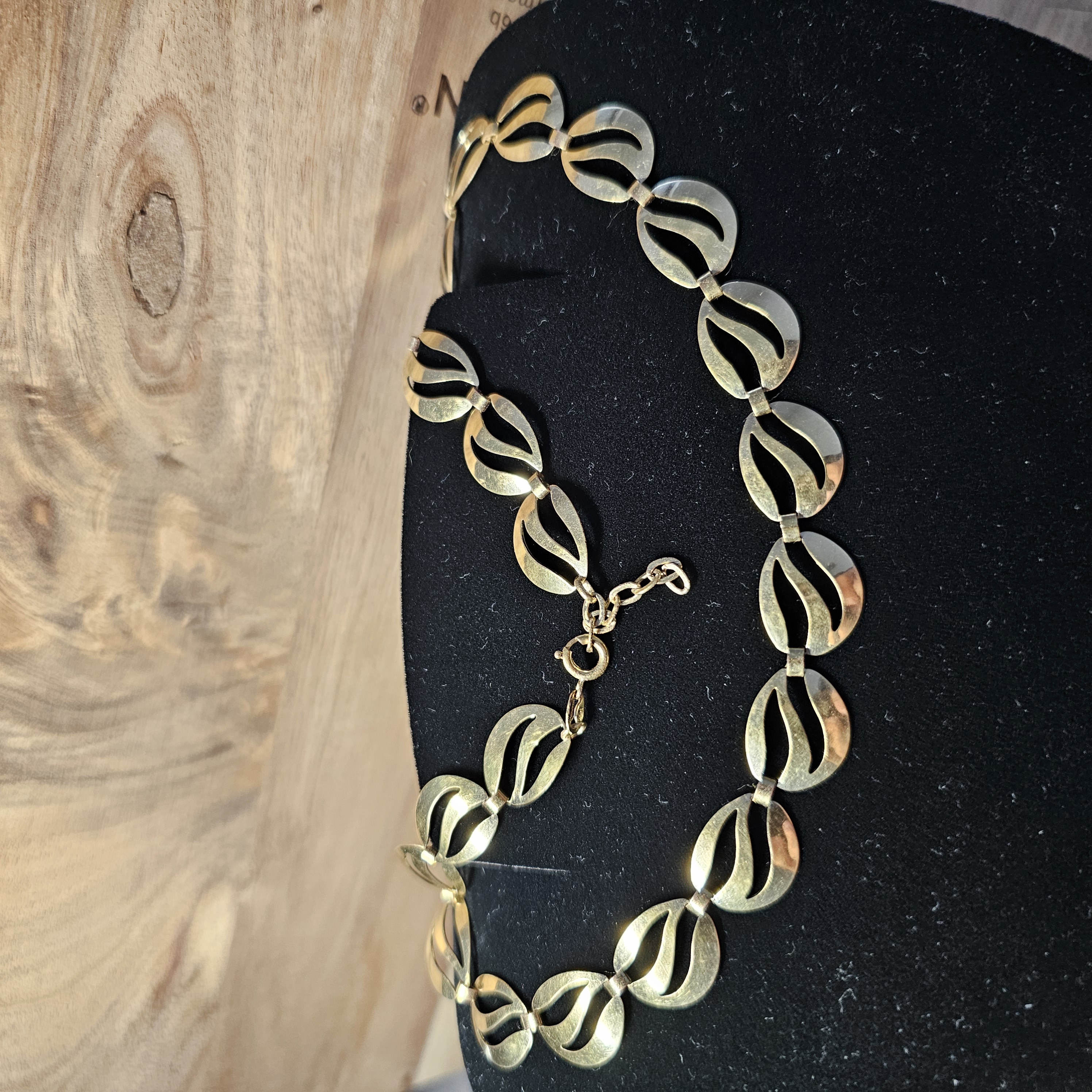 41,5 - 44,5 cm Nostalgische Halskette Kette Collier Amerikaner Doublé vergoldet Shabby Vintage Design elegant MK110 – Bild 3