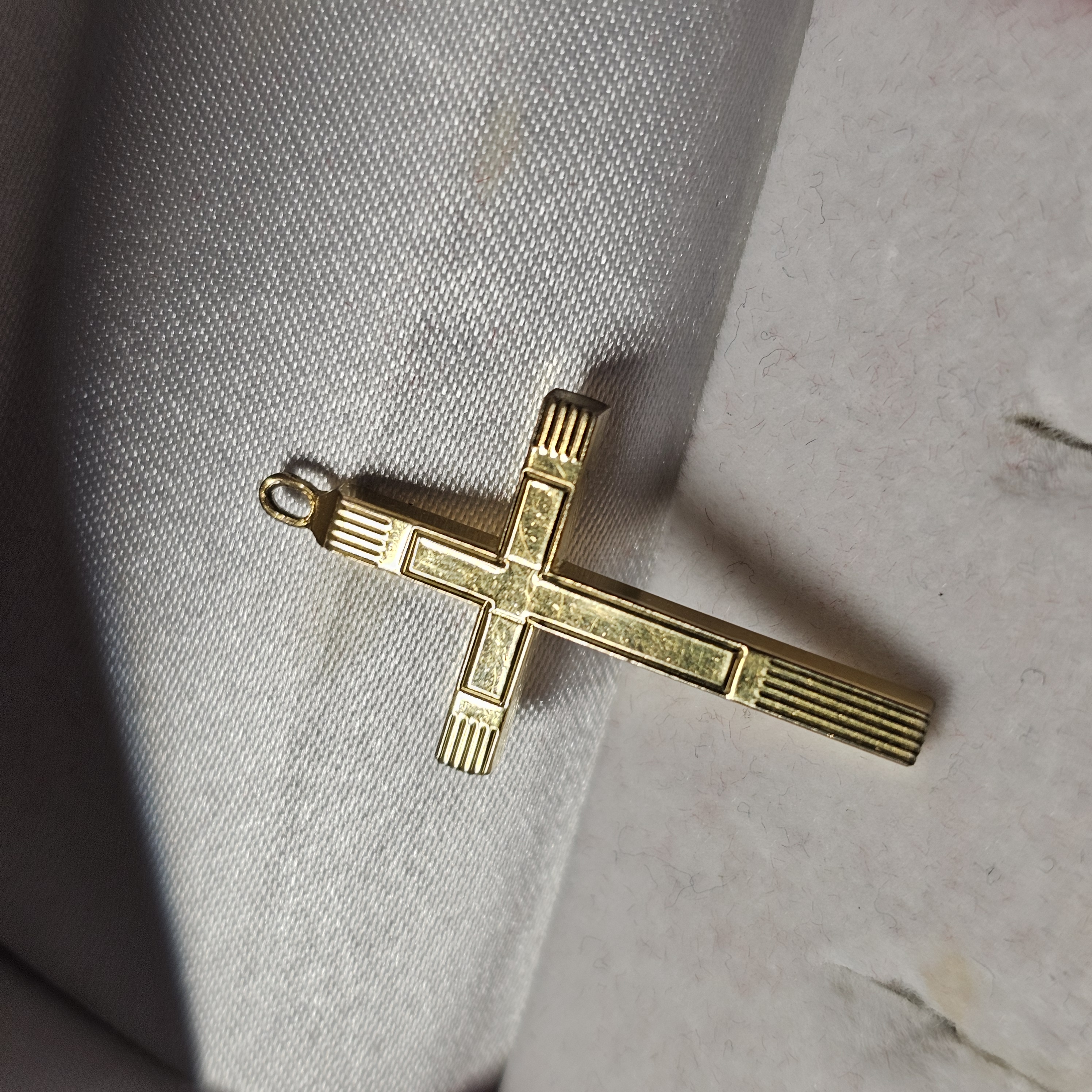 Anhänger Kreuz Kreuzanhänger Doublé vergoldet edles Shabby Vintage Design ANH100