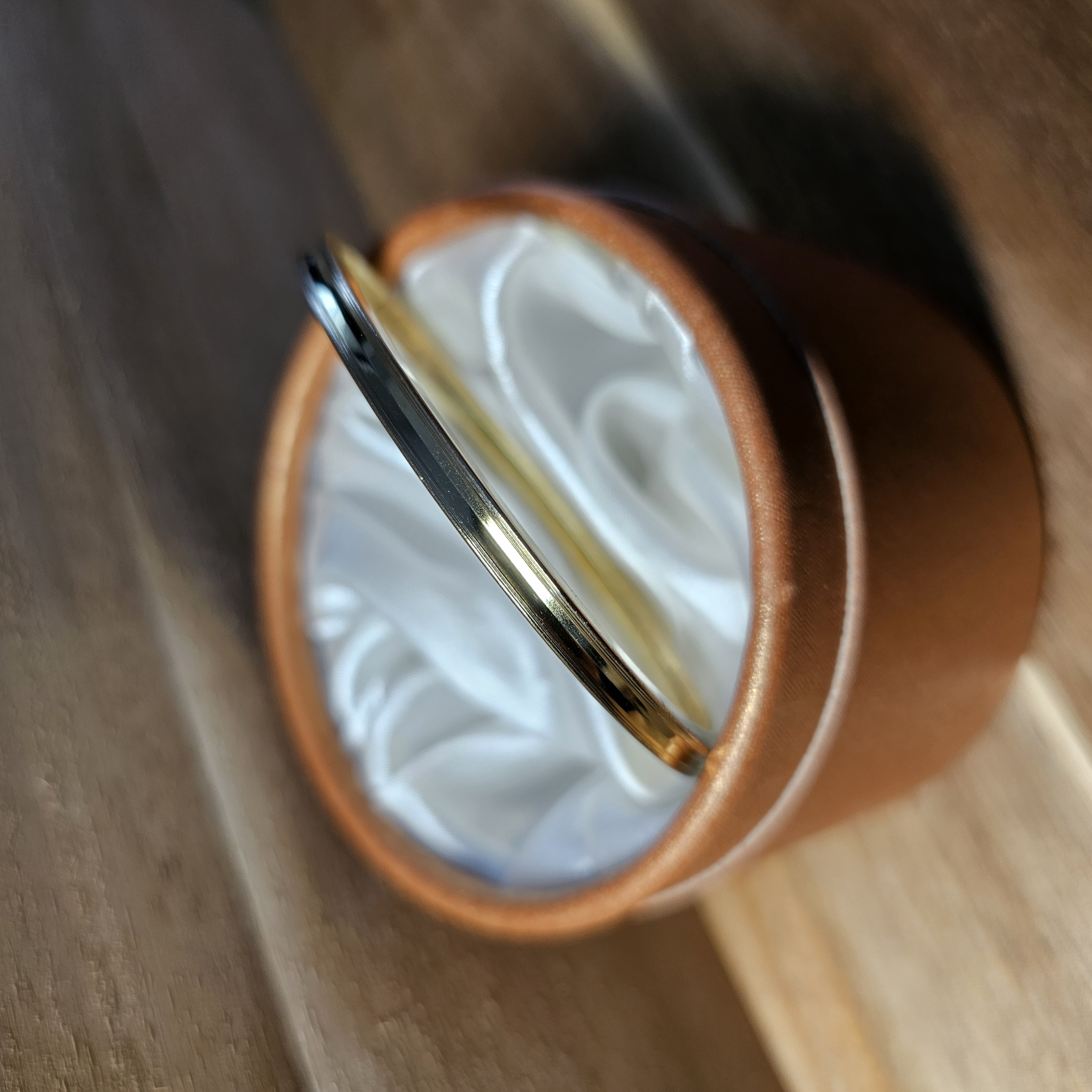 Nostalgischer Armschmuck Armreif Doublé vergoldet Vintage edel Design selten rar MAB101 – Bild 2