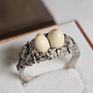 20,5 mm Ring Silberring Silber 800 Tracht Jagd Grandeln edel Silberschmiede Schmuckstück SR1584