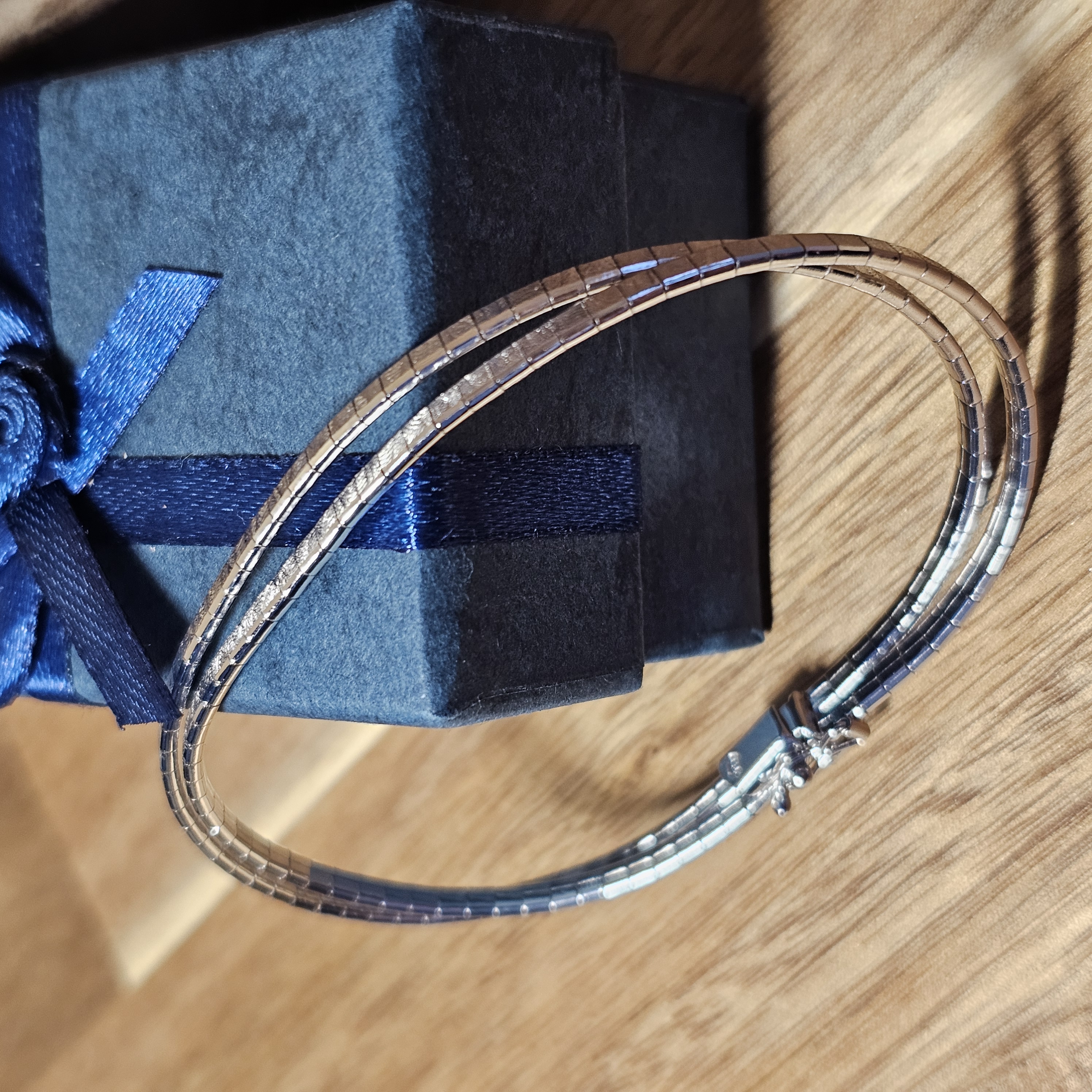 19,5 cm Schlangenarmband Armband Doppelarmband Silber 835 Vintage elegant SA544