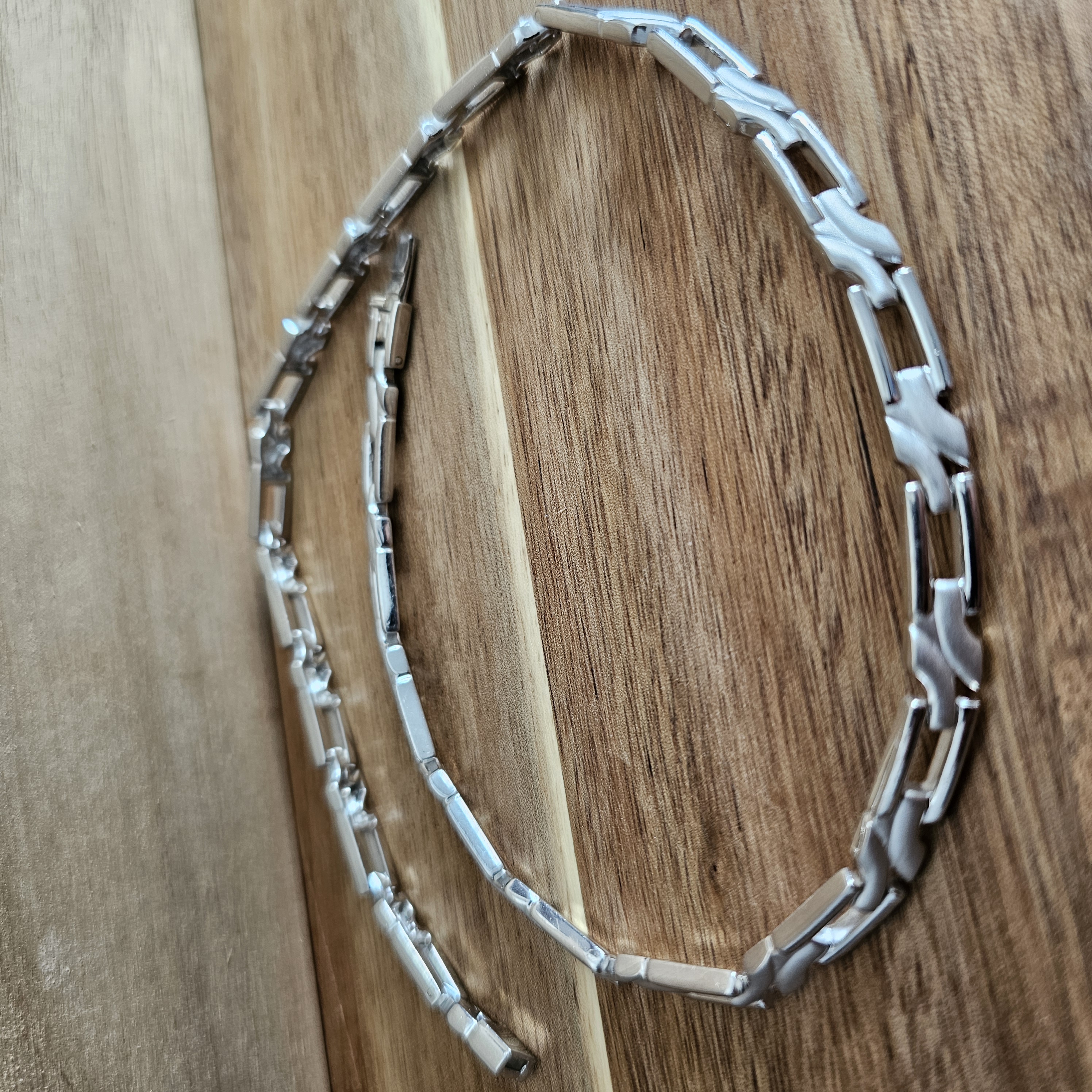 42,5 cm Halskette Kette Gliederkette Silber 925 Vintage Design elegant selten rar SK1339