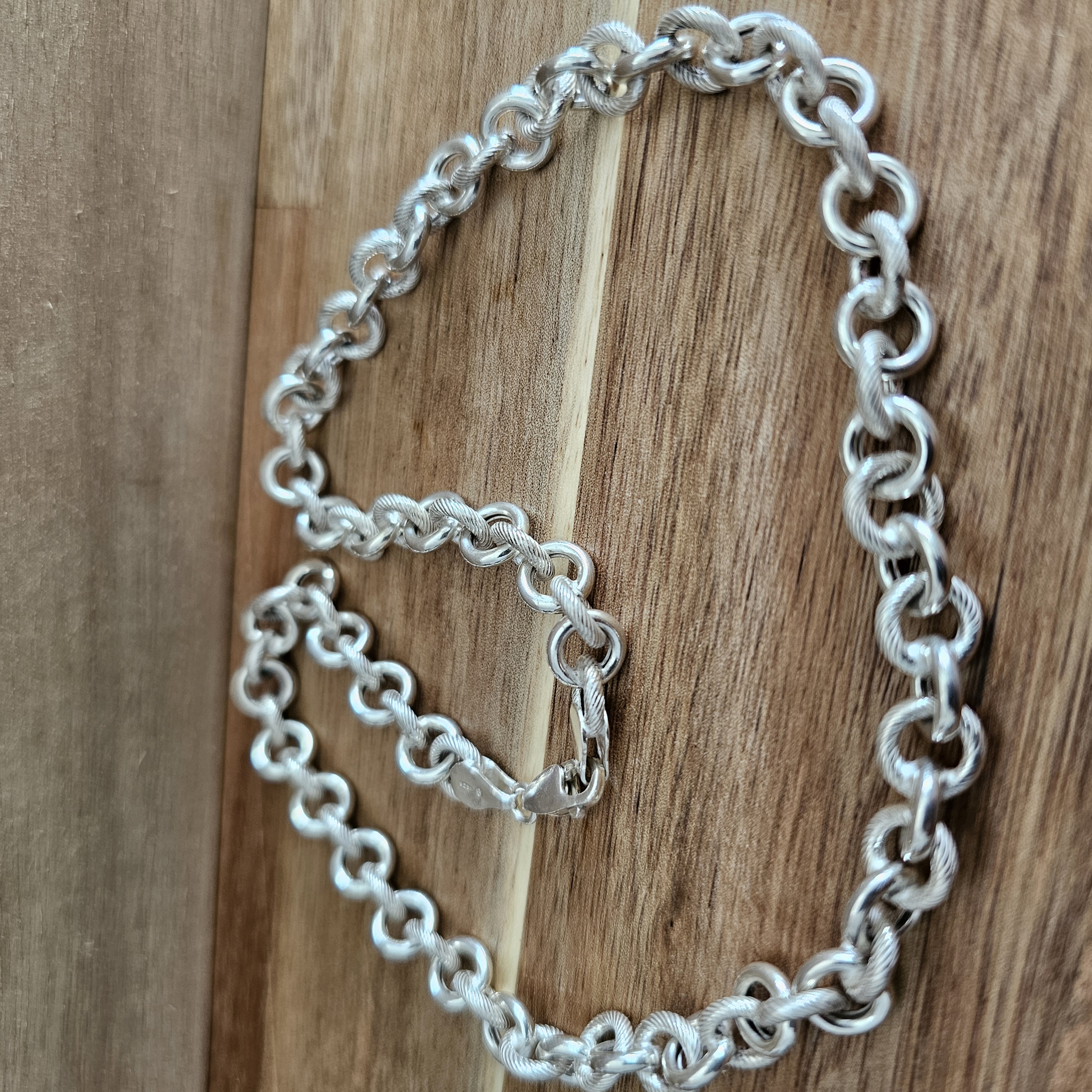 45 cm Kette Silberkette Erbskette Halskette Silber 925 Design Vintage elegant selten rar SK1342