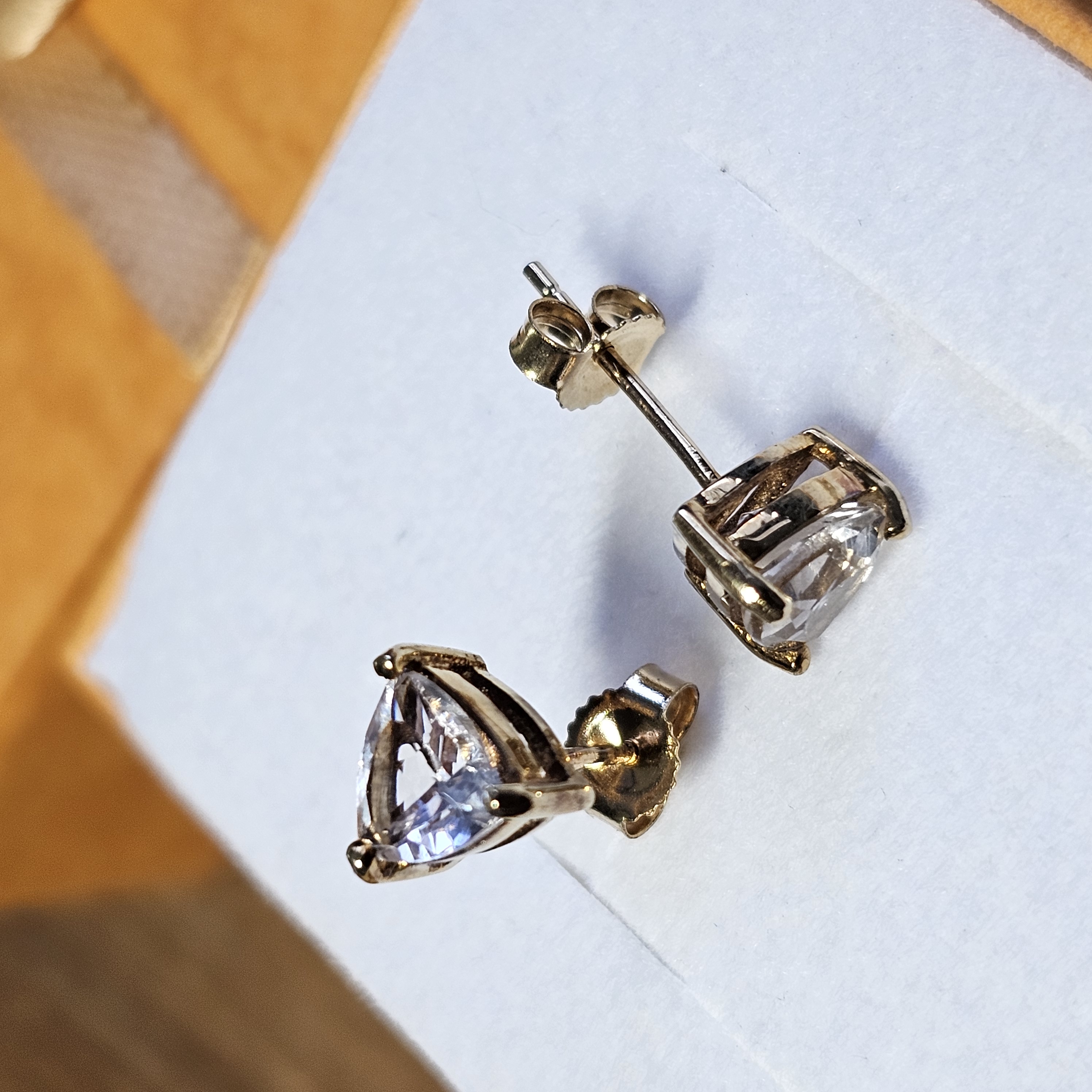 Ohrringe Ohrstecker Gold 375 Bergkristall Vintage Design elegant OR180