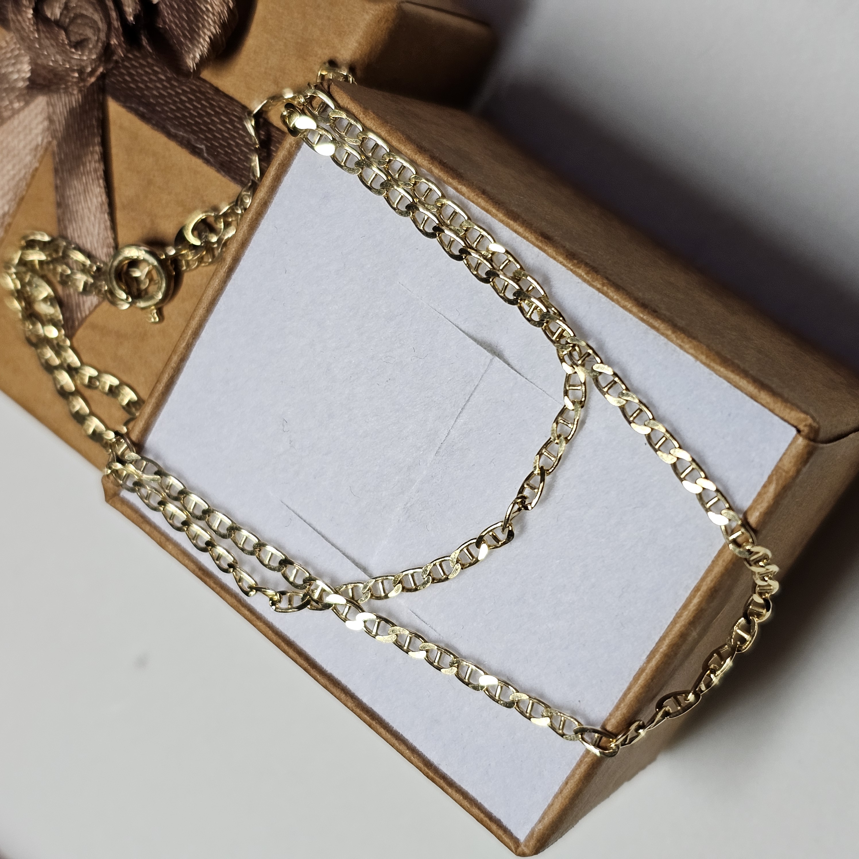 45 cm Nostalgisches Kettchen Halskette Kette Gliederkette Gold 333 FBM Vintage Design elegant GK135