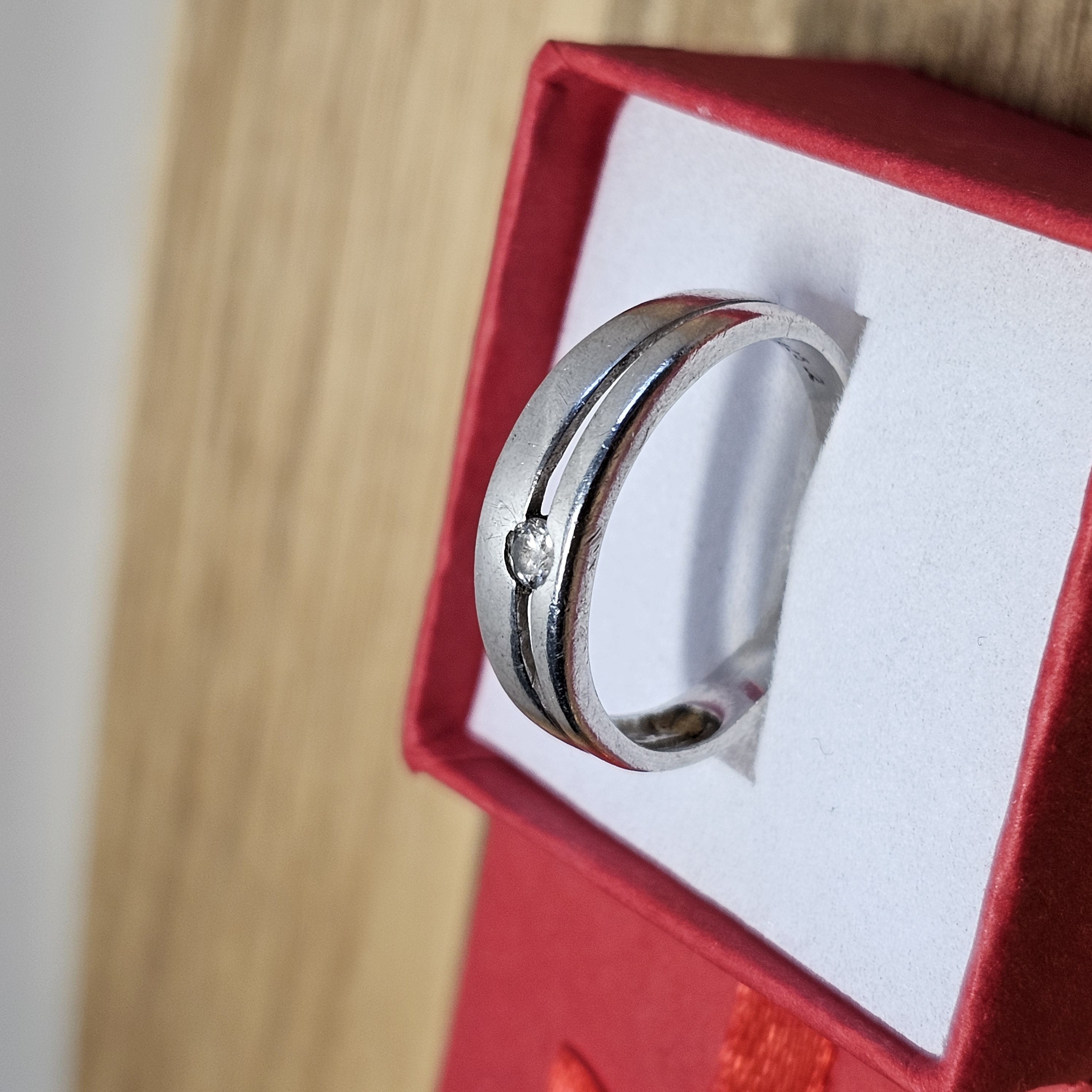 18,5 mm Silberring Ring Silber 925 Kristallstein klar Design Vintage elegant SR1355