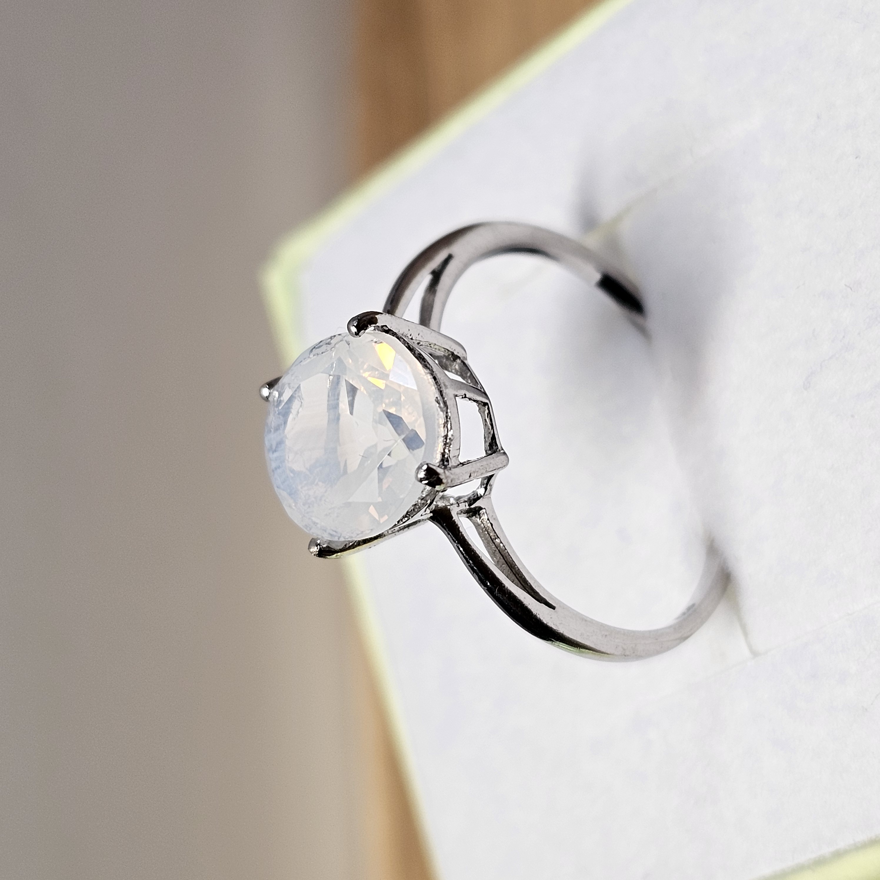 19,6 mm Ring Silberring Silber 925 Opalith Design Vintage elegant SR1374