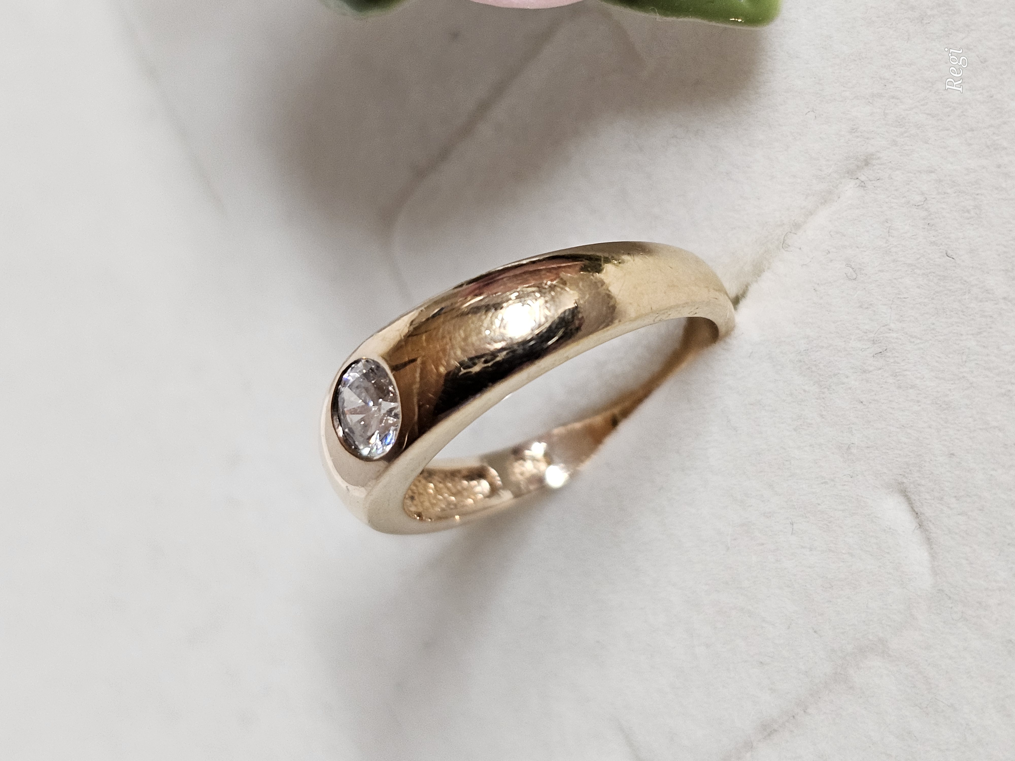 19 mm Ring Silberring Silber 925 vergoldet Kristall klar Design Vintage elegant SR1562